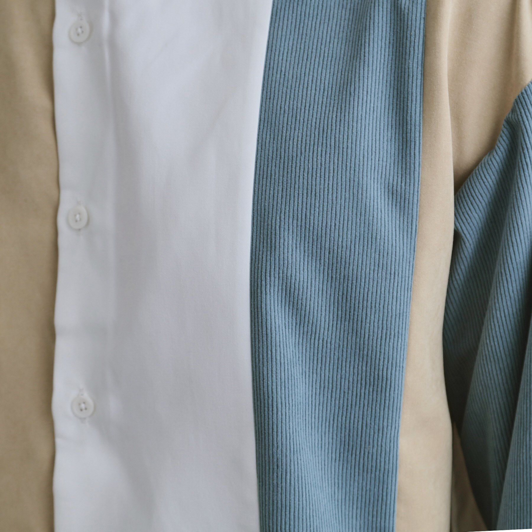 tk.TAKEO KIKUCHI「コーデュロイ＆スエード切替シャツ」|シャツ・ブラウス|