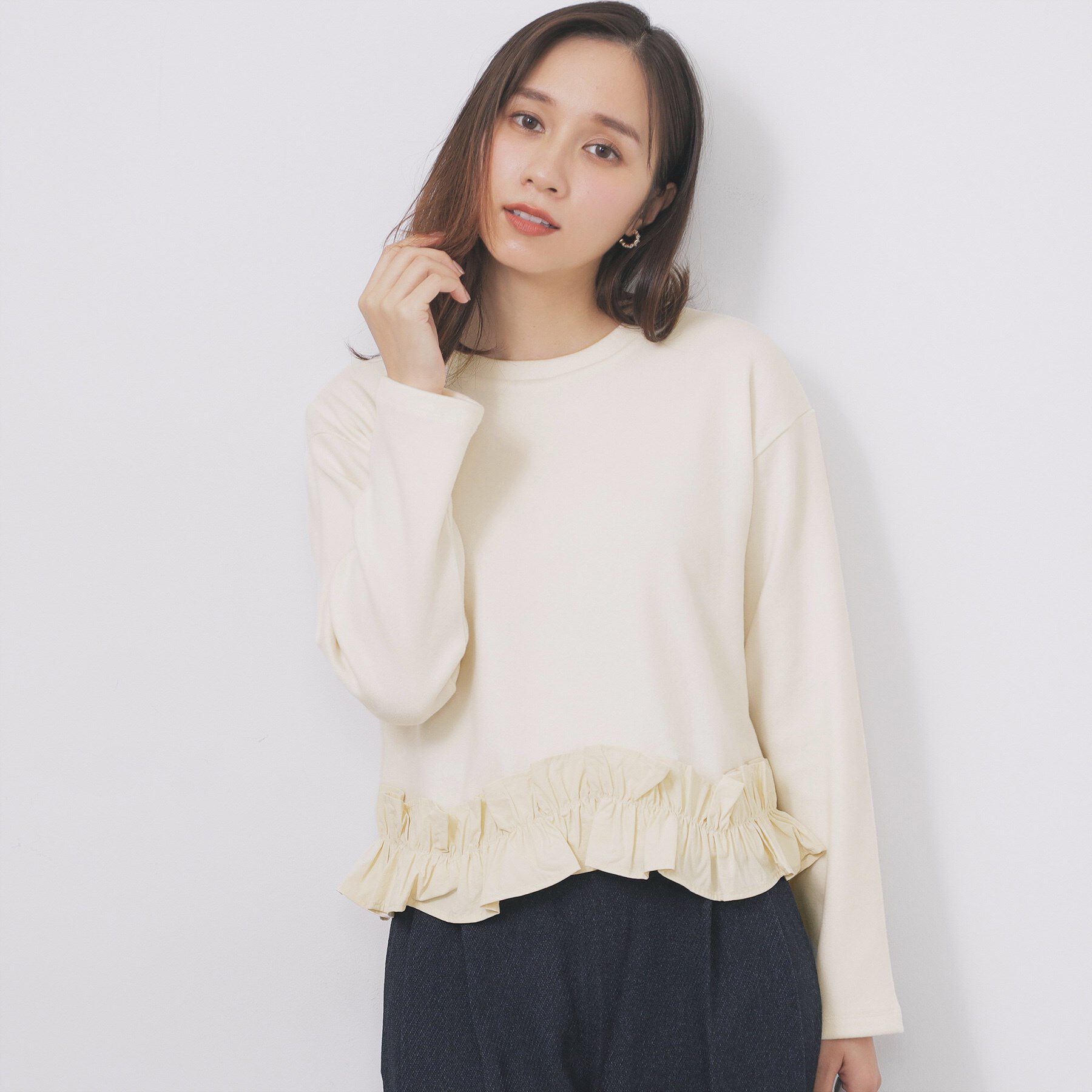 index「フリルドッキングトップス【洗濯機OK】」|Tシャツ・カットソー|