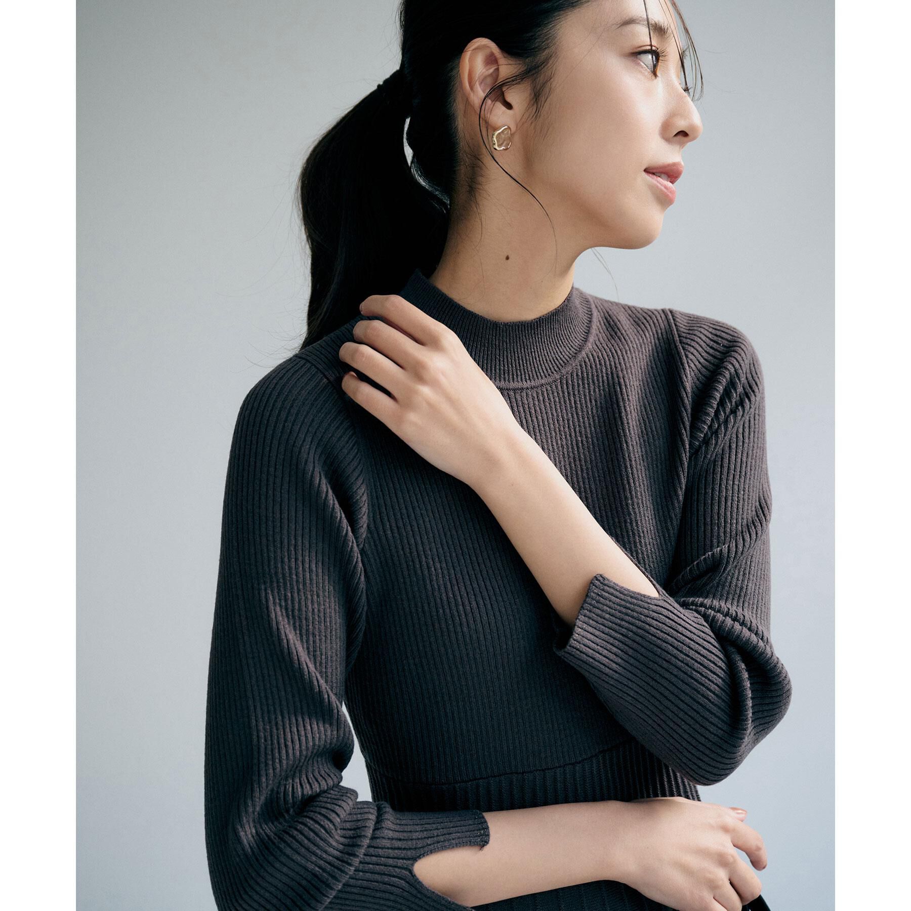 index「ラメフェザープルオーバーセット ニットワンピース【洗濯機OK】《XS～LL》」|スーツ|