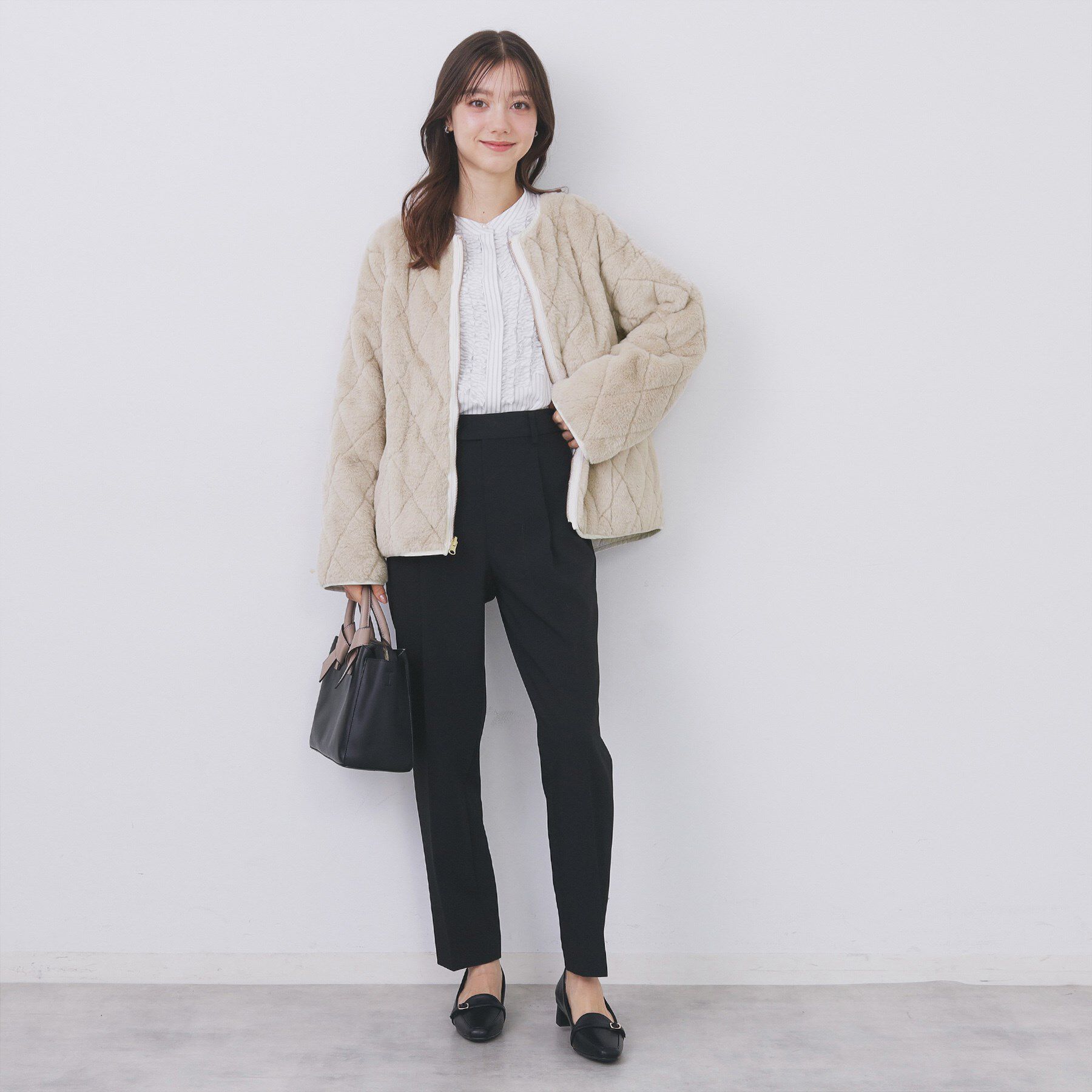 index「リバーシブル キルティングファーブルゾン【洗濯機OK】」|ブルゾン・スタジャン|