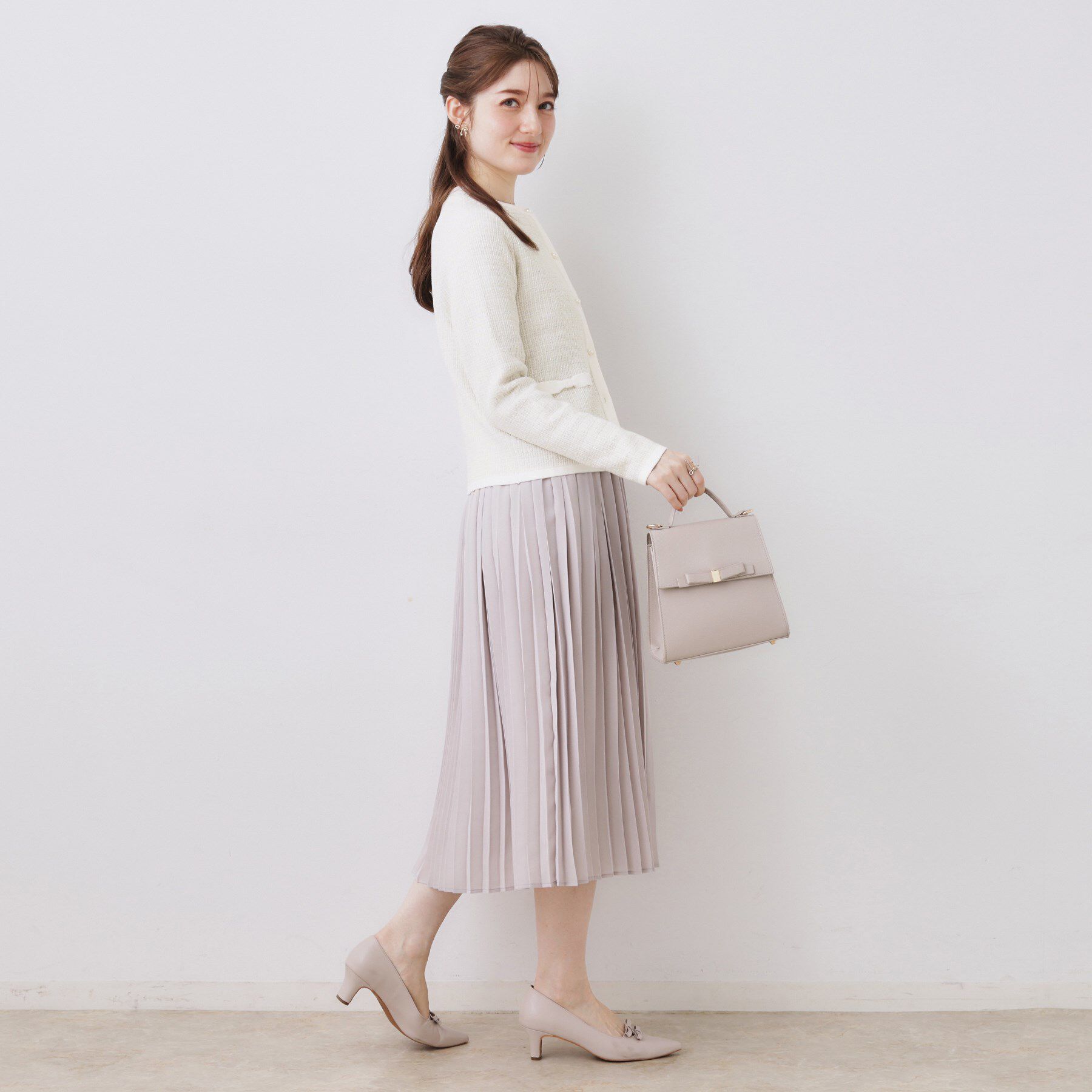 Couture broach「【ハレの日・通勤】ラメツイード ニットカーディガン」|カーディガン|