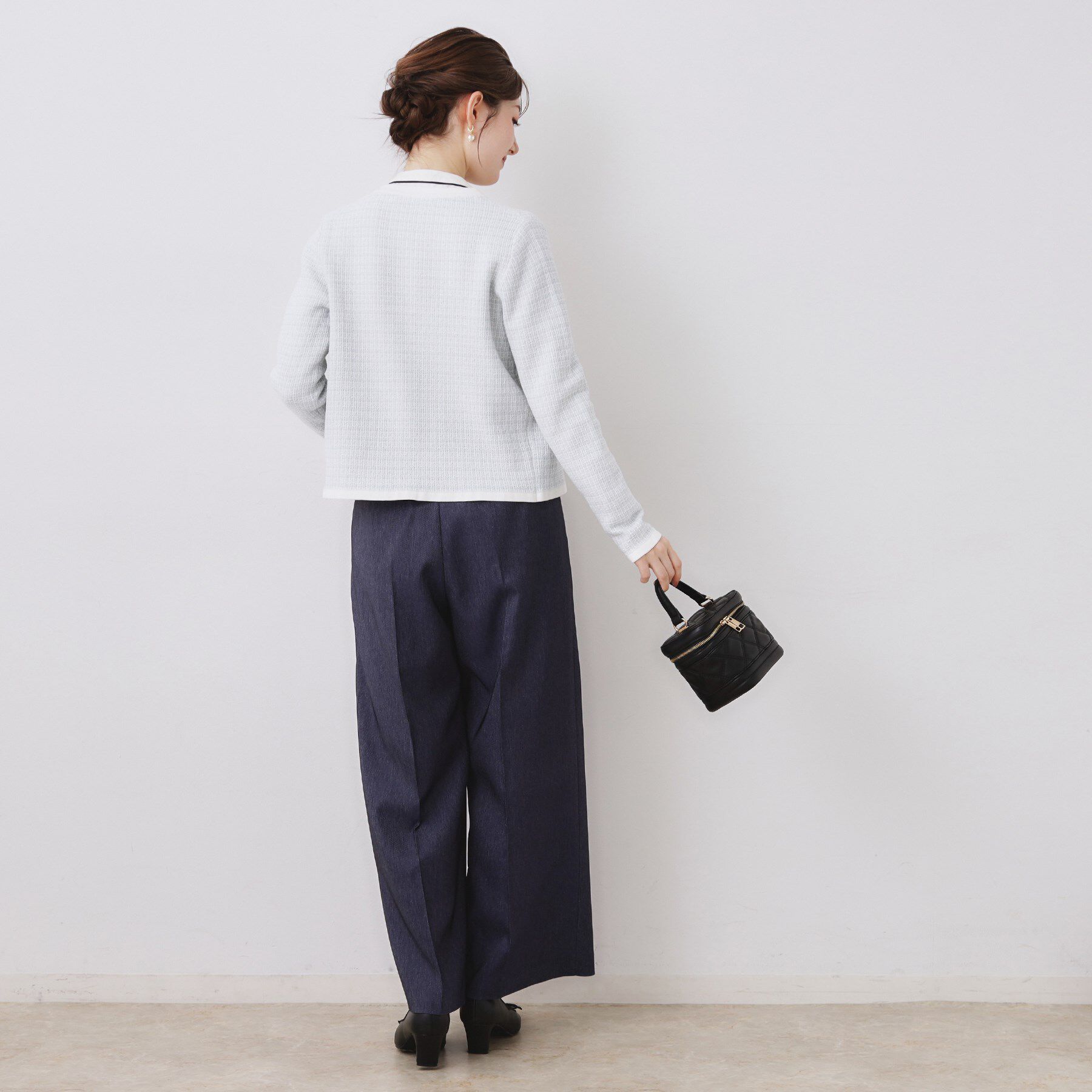 Couture broach「【ハレの日・通勤】ラメツイード ニットカーディガン」|カーディガン|