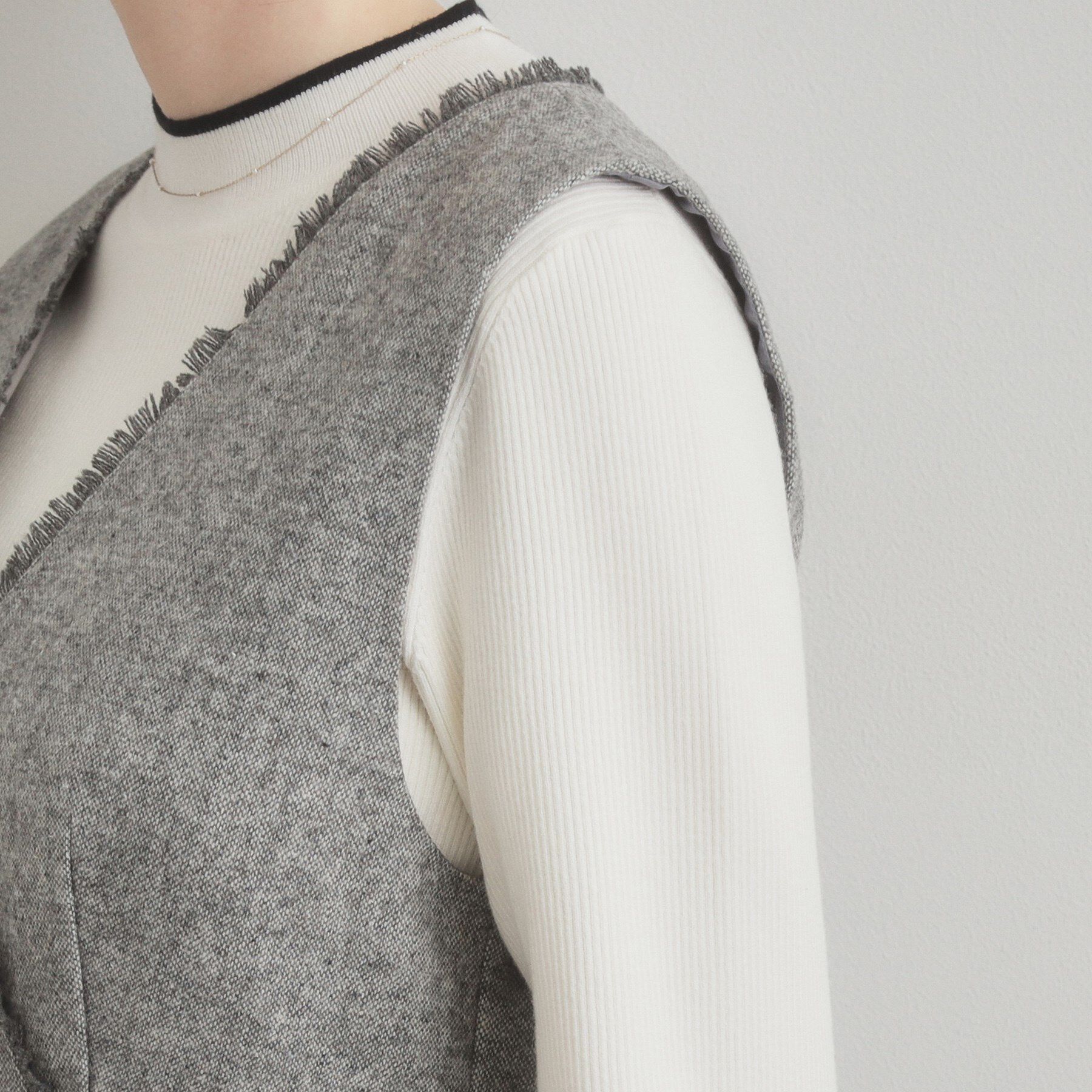 Couture broach「【ハレの日・通勤】フリンジツイードジャンスカ」|ジャンパースカート|