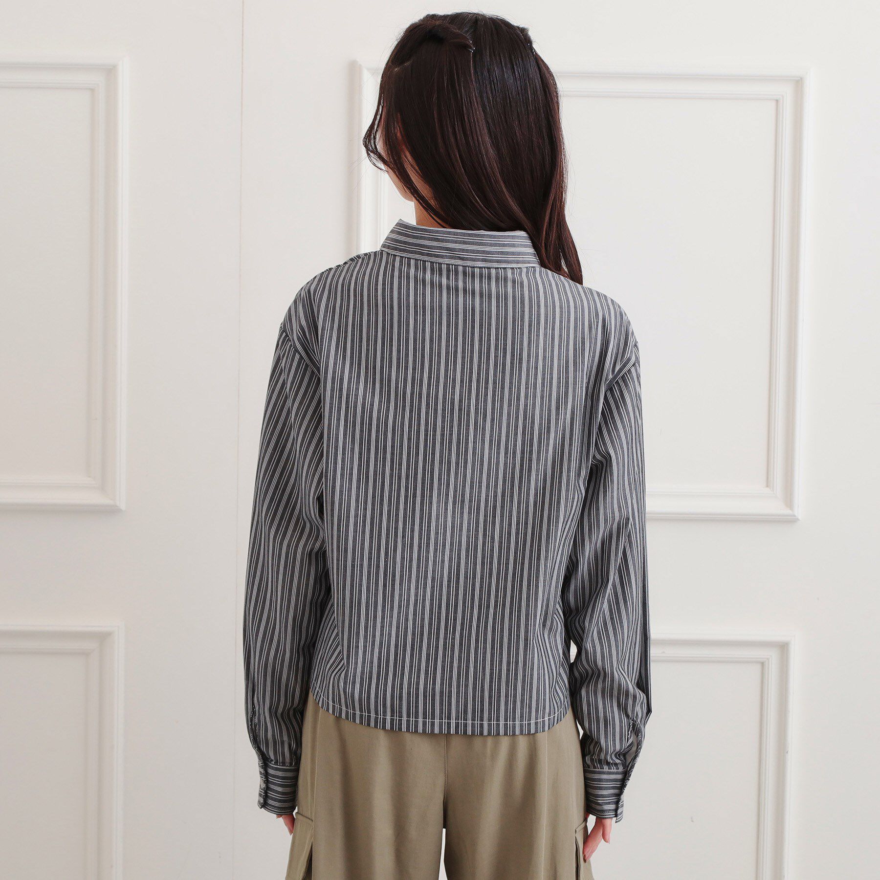 PINK-latte「ショルダードロストリボンシャツ」|シャツ・ブラウス|