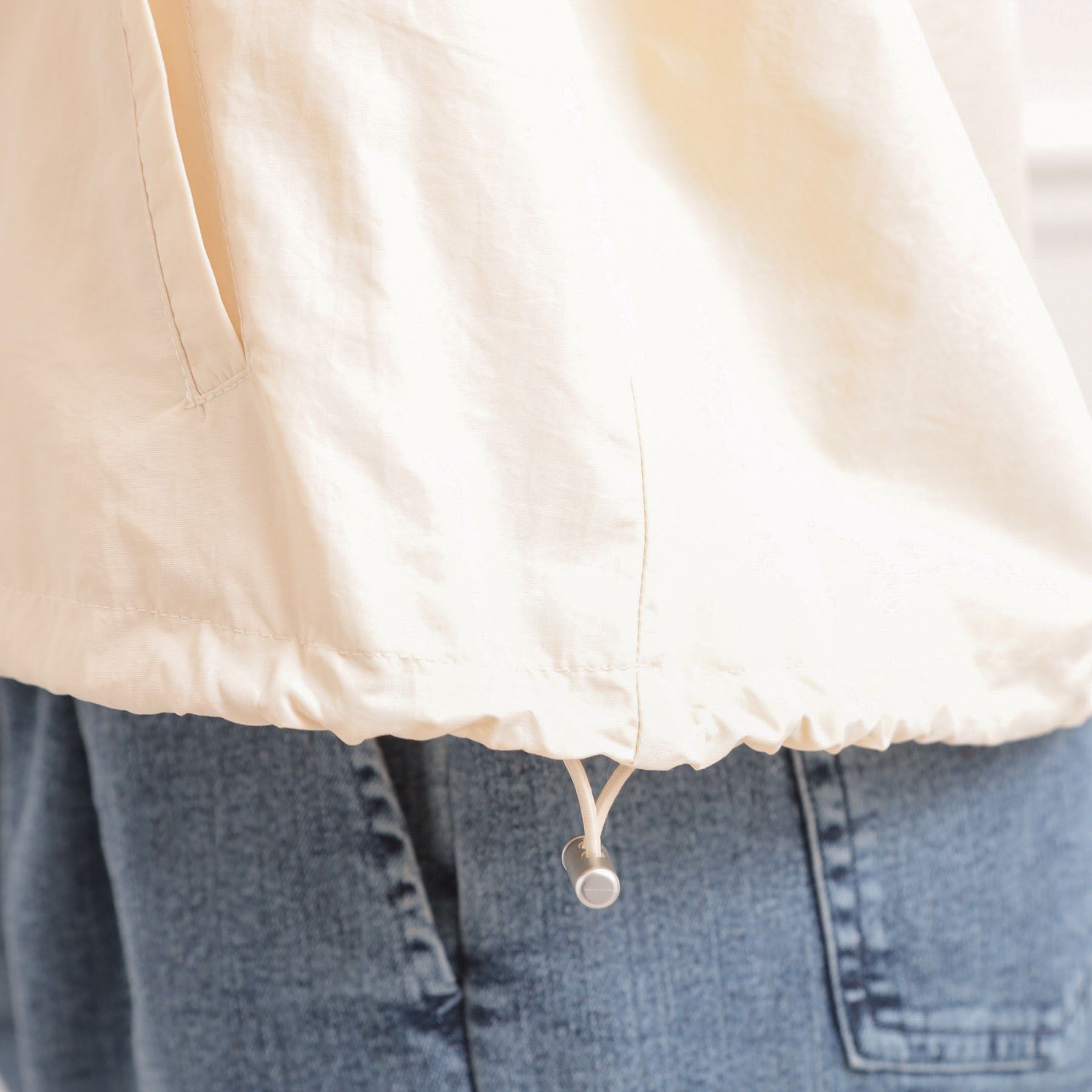 PINK-latte「ロゴラインナイロンパーカーブルゾン」|ブルゾン・スタジャン|