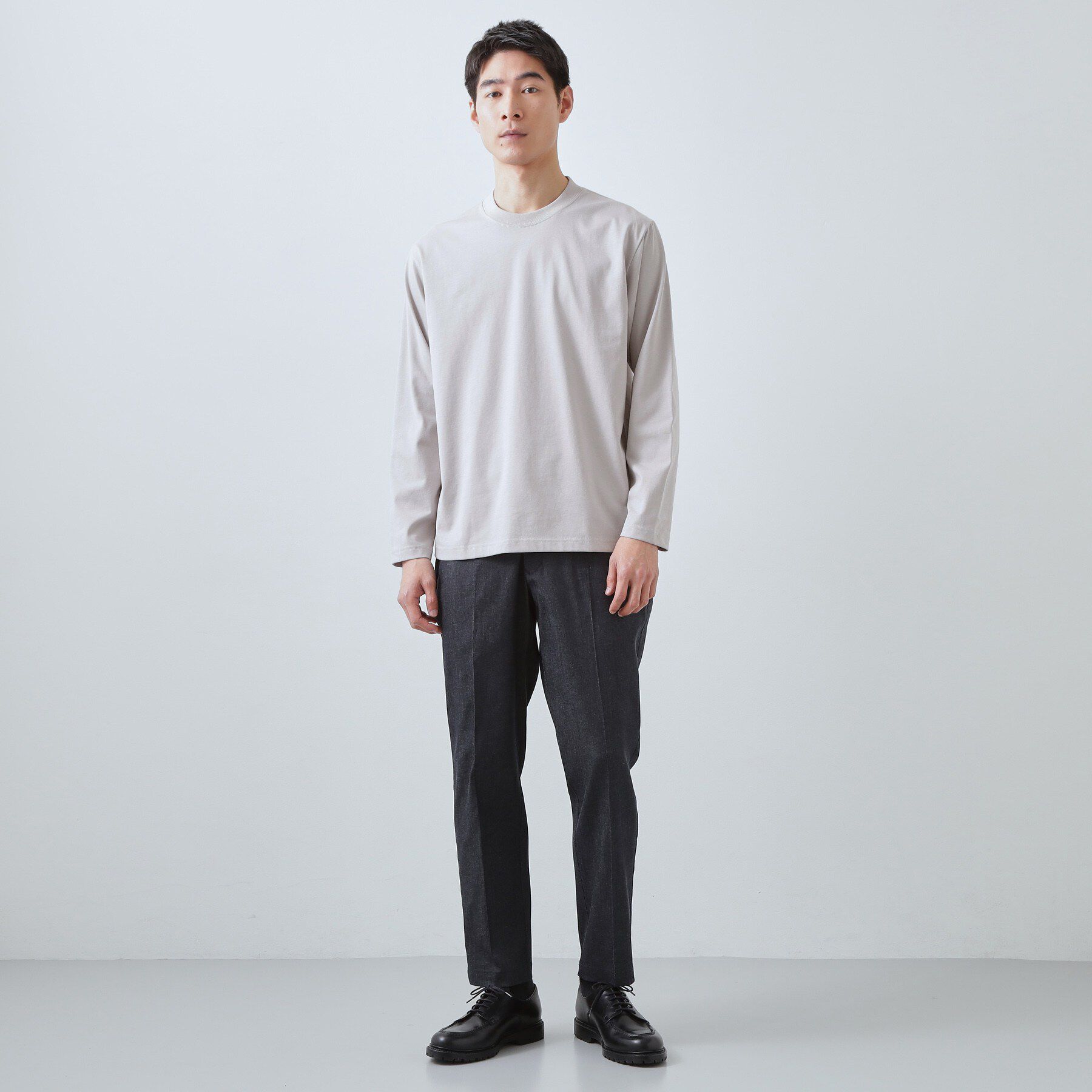 THE SHOP TK「【ジャケットインにもおすすめ】きれいめ長袖Tシャツ 洗濯機OK」|Tシャツ・カットソー|