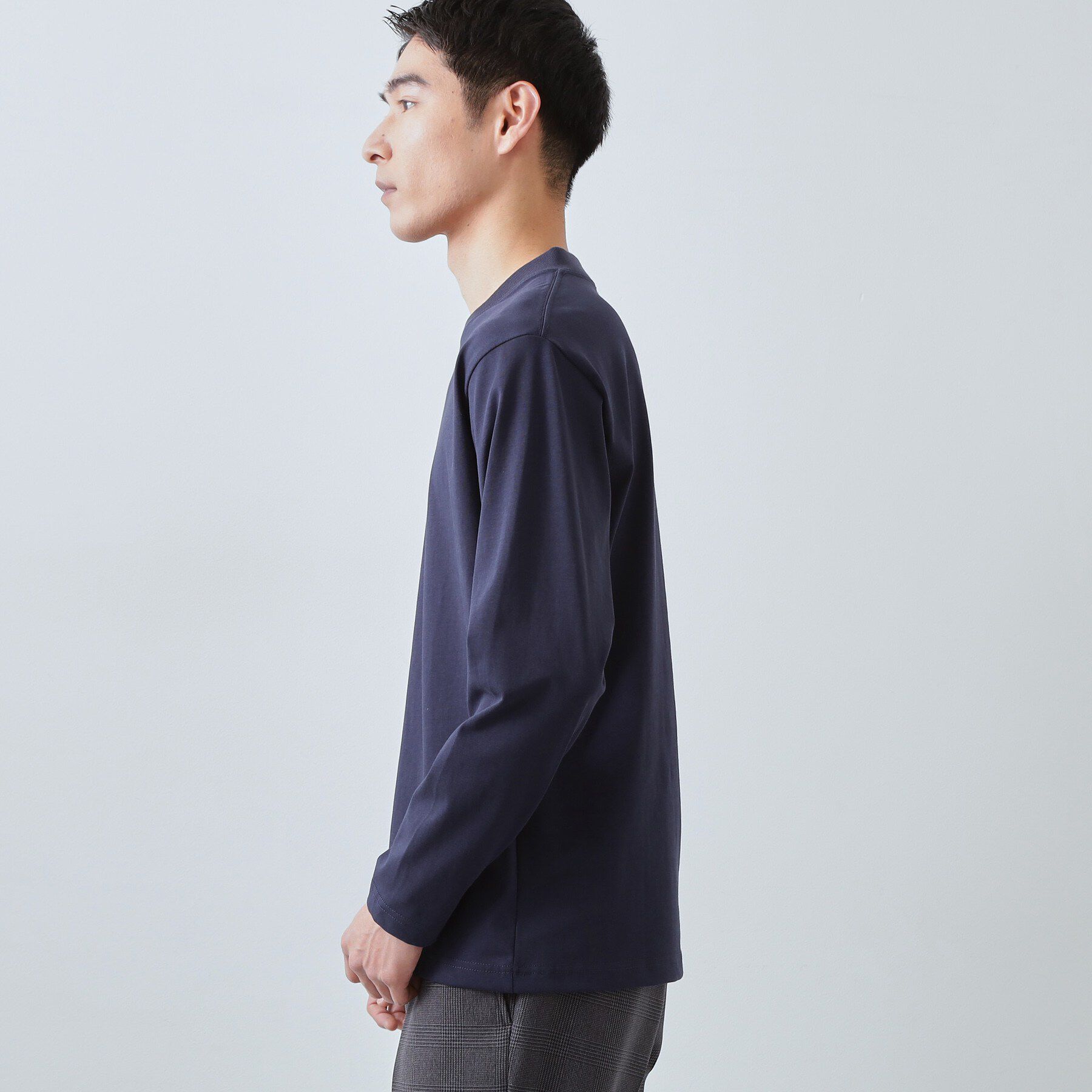 THE SHOP TK「【ジャケットインにもおすすめ】きれいめ長袖Tシャツ 洗濯機OK」|Tシャツ・カットソー|