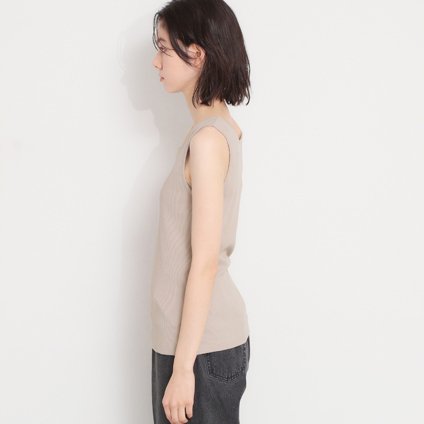 THE SHOP TK「前後2WAYスクエアネックテレコタンク」|キャミソール|