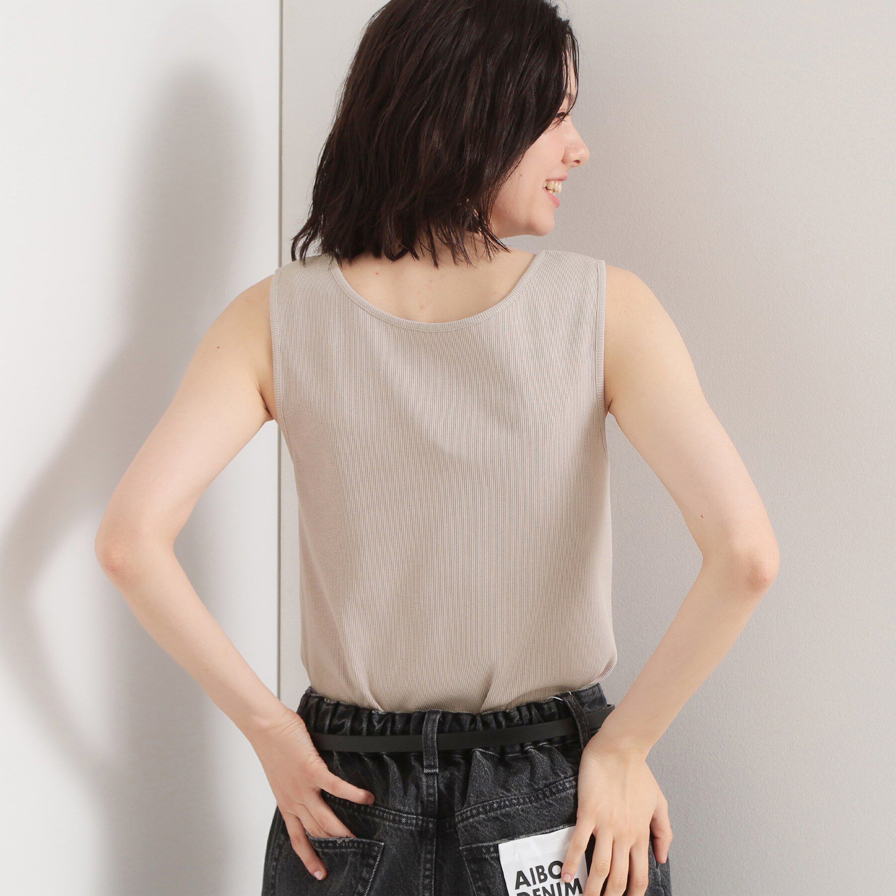 THE SHOP TK「前後2WAYスクエアネックテレコタンク」|キャミソール|