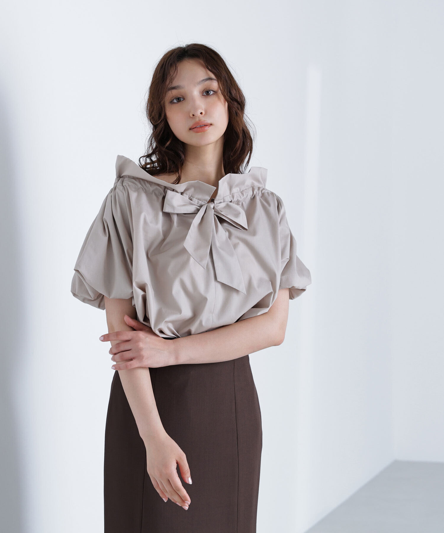 「2wayリボンボウブラウス」|シャツ・ブラウス|