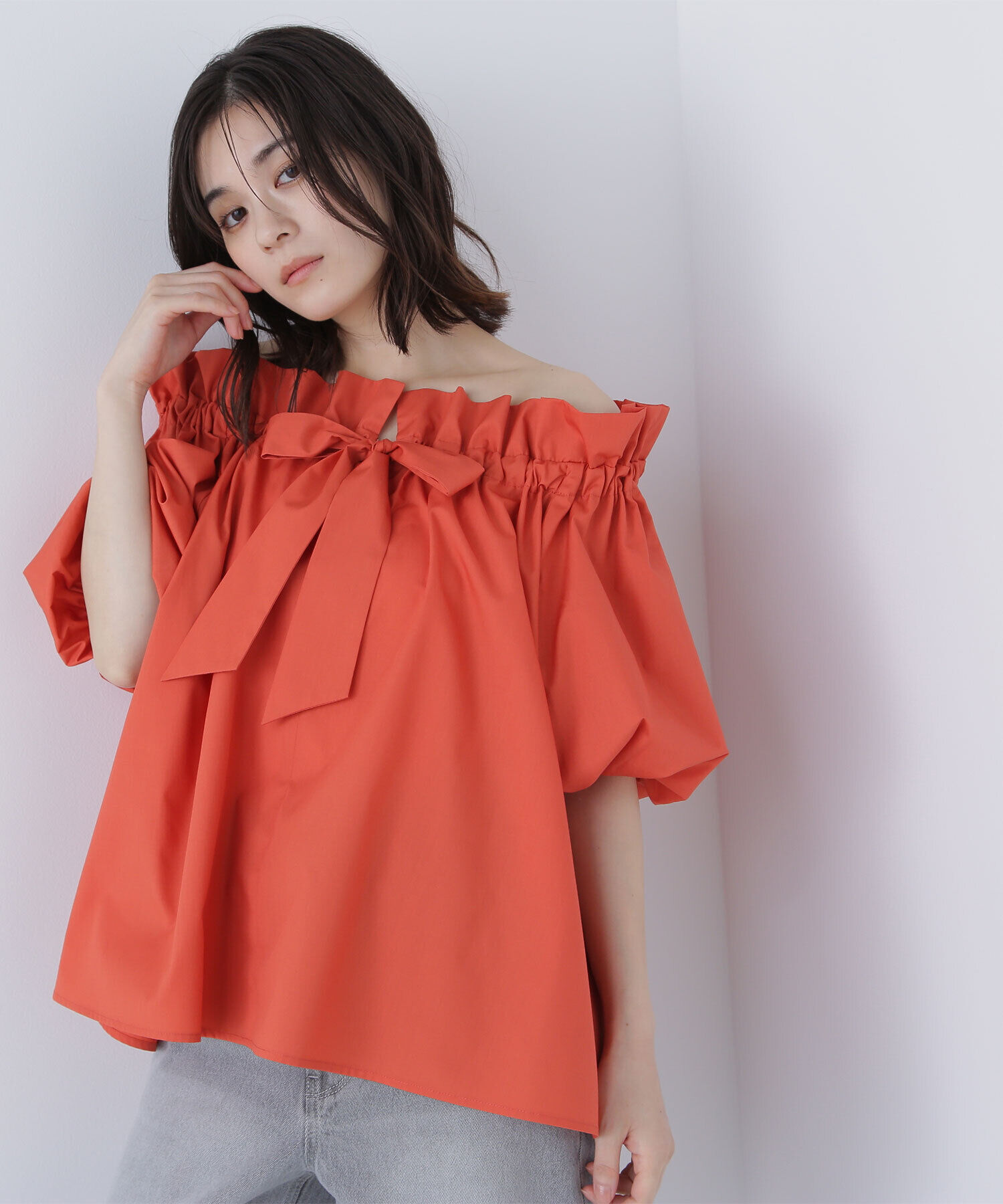  「2wayリボンボウブラウス」|シャツ・ブラウス|ブラッドオレ 1