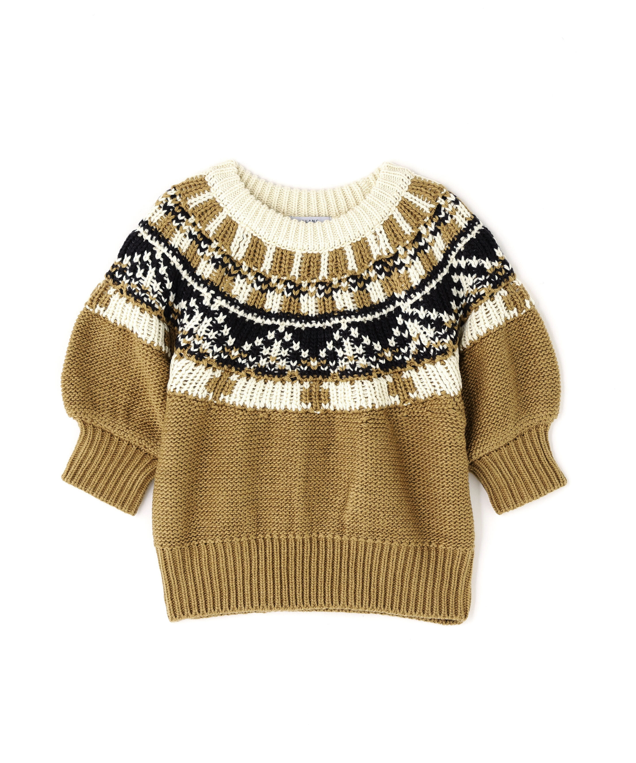  「ノルディックハーフスリーブニット」|ニット・セーター|