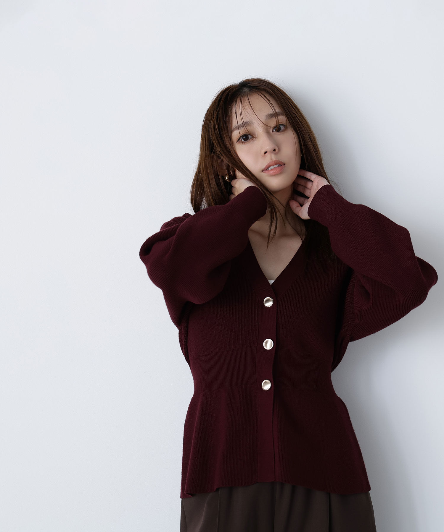  「ペプラムフォルムカーディガン」|ニット・セーター|