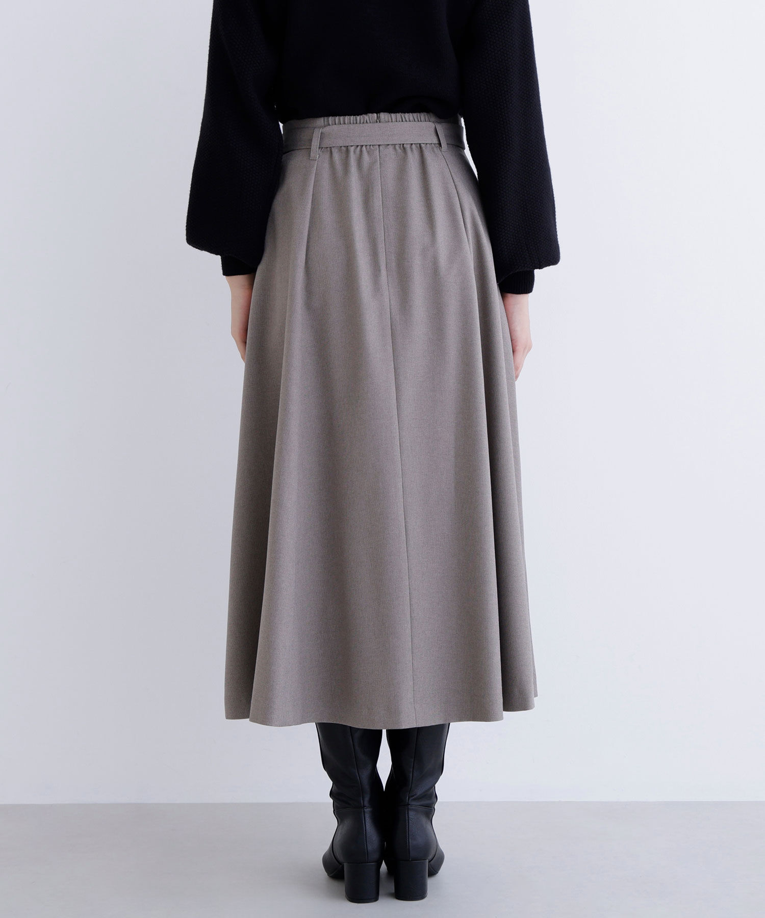  「メタルバックルフレアスカート」|スカート|