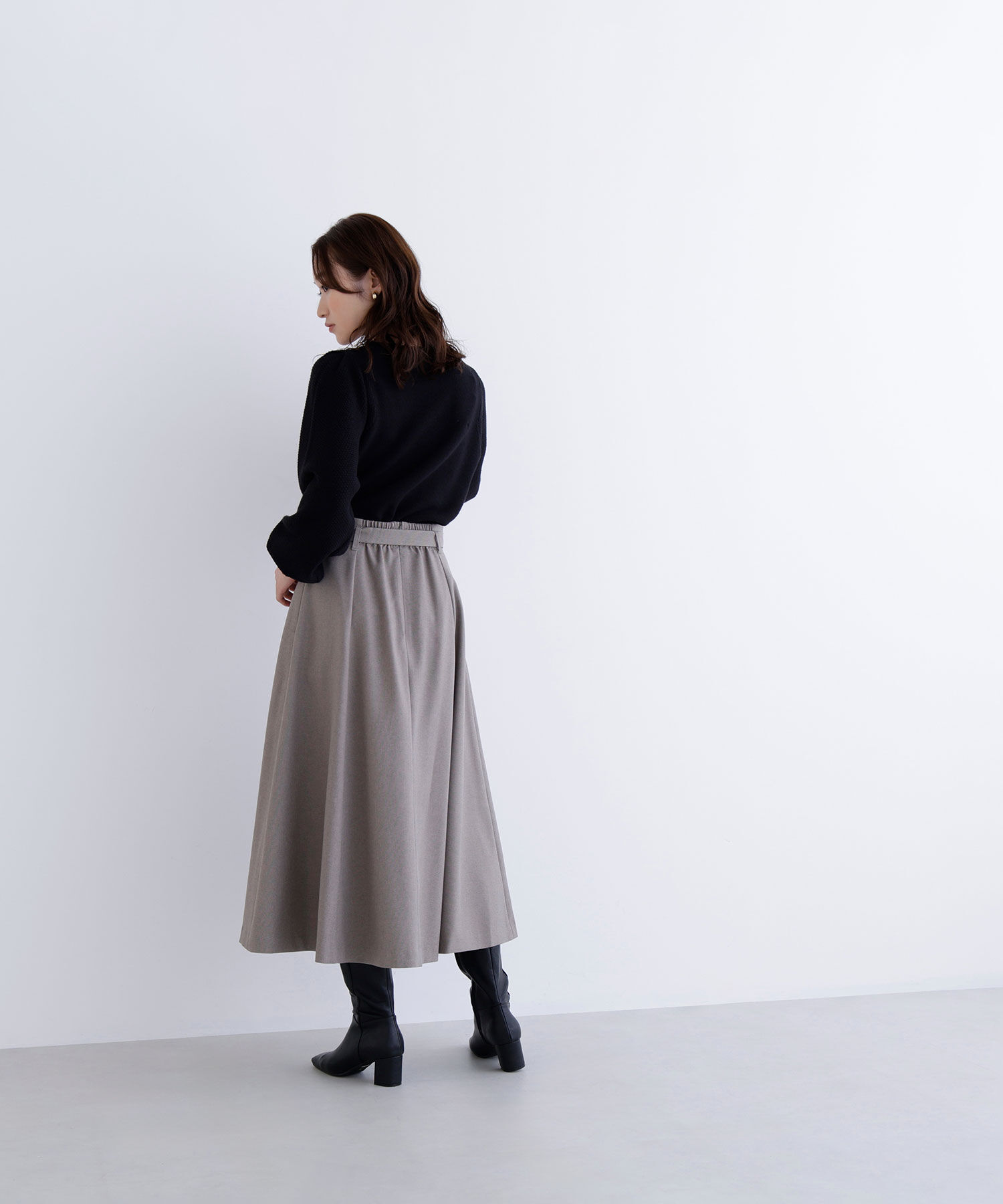  「メタルバックルフレアスカート」|スカート|