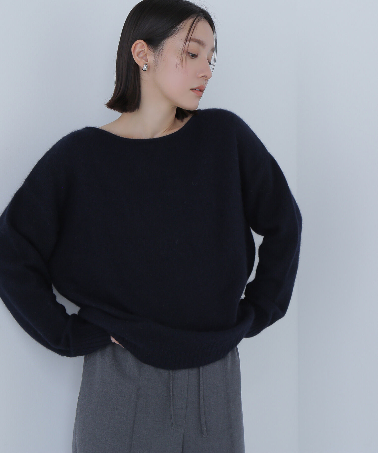  「フォックス混オーバーニット」|ニット・セーター|