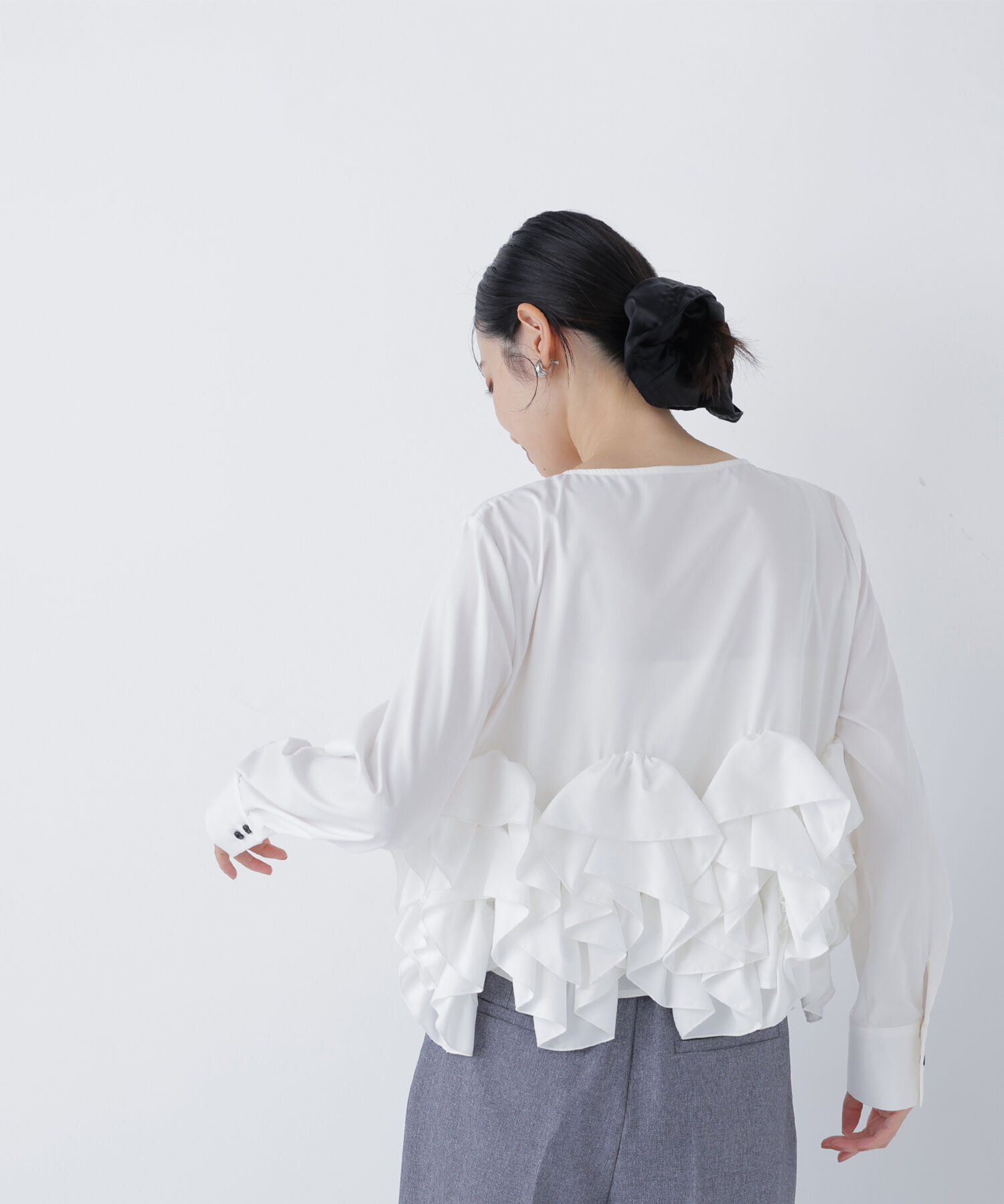  「ヘムデザインブラウス」|シャツ・ブラウス|