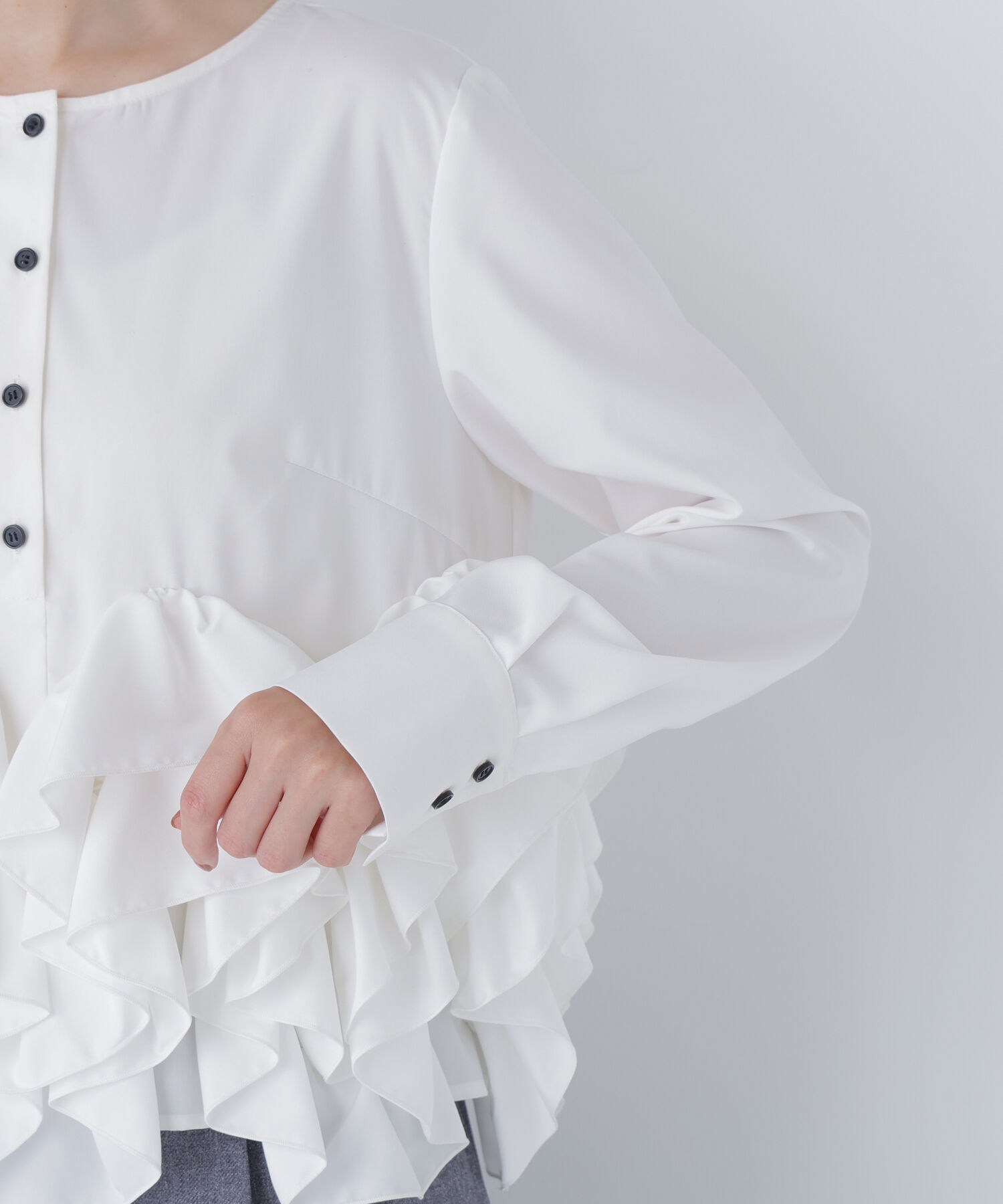  「ヘムデザインブラウス」|シャツ・ブラウス|