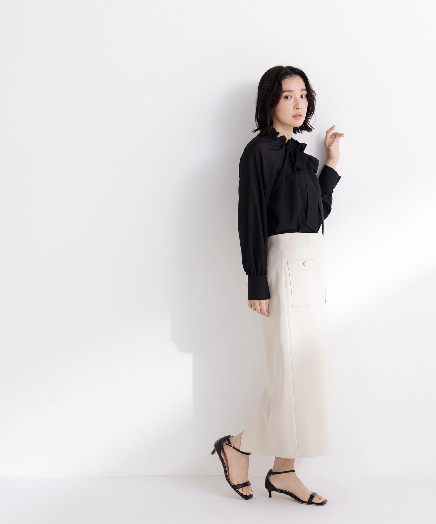  「2wayシアーボウタイブラウス」|シャツ・ブラウス|