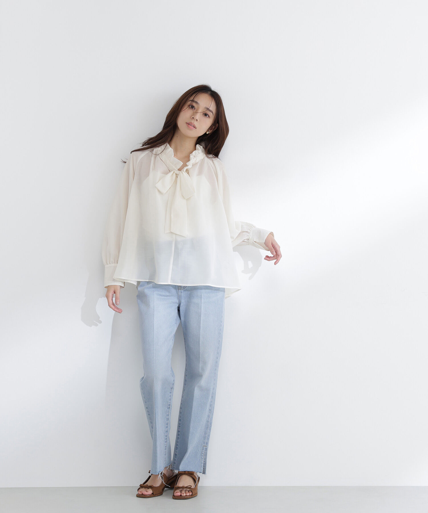  「2wayシアーボウタイブラウス」|シャツ・ブラウス|