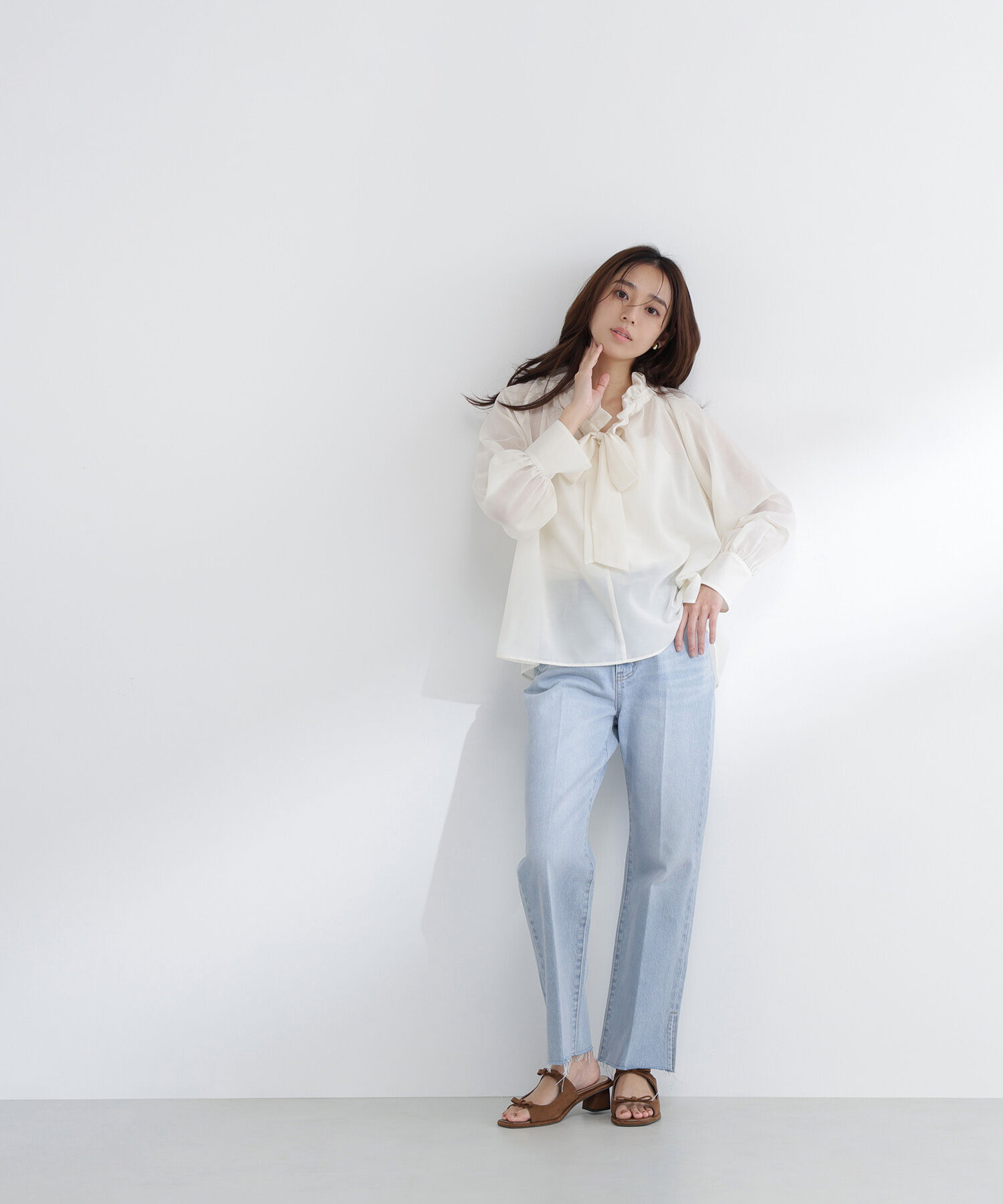  「2wayシアーボウタイブラウス」|シャツ・ブラウス|