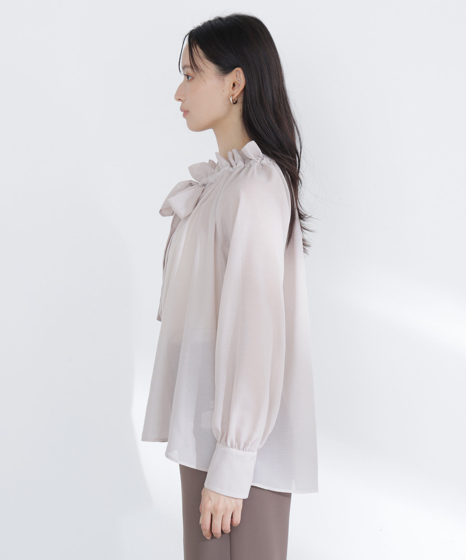  「2wayシアーボウタイブラウス」|シャツ・ブラウス|