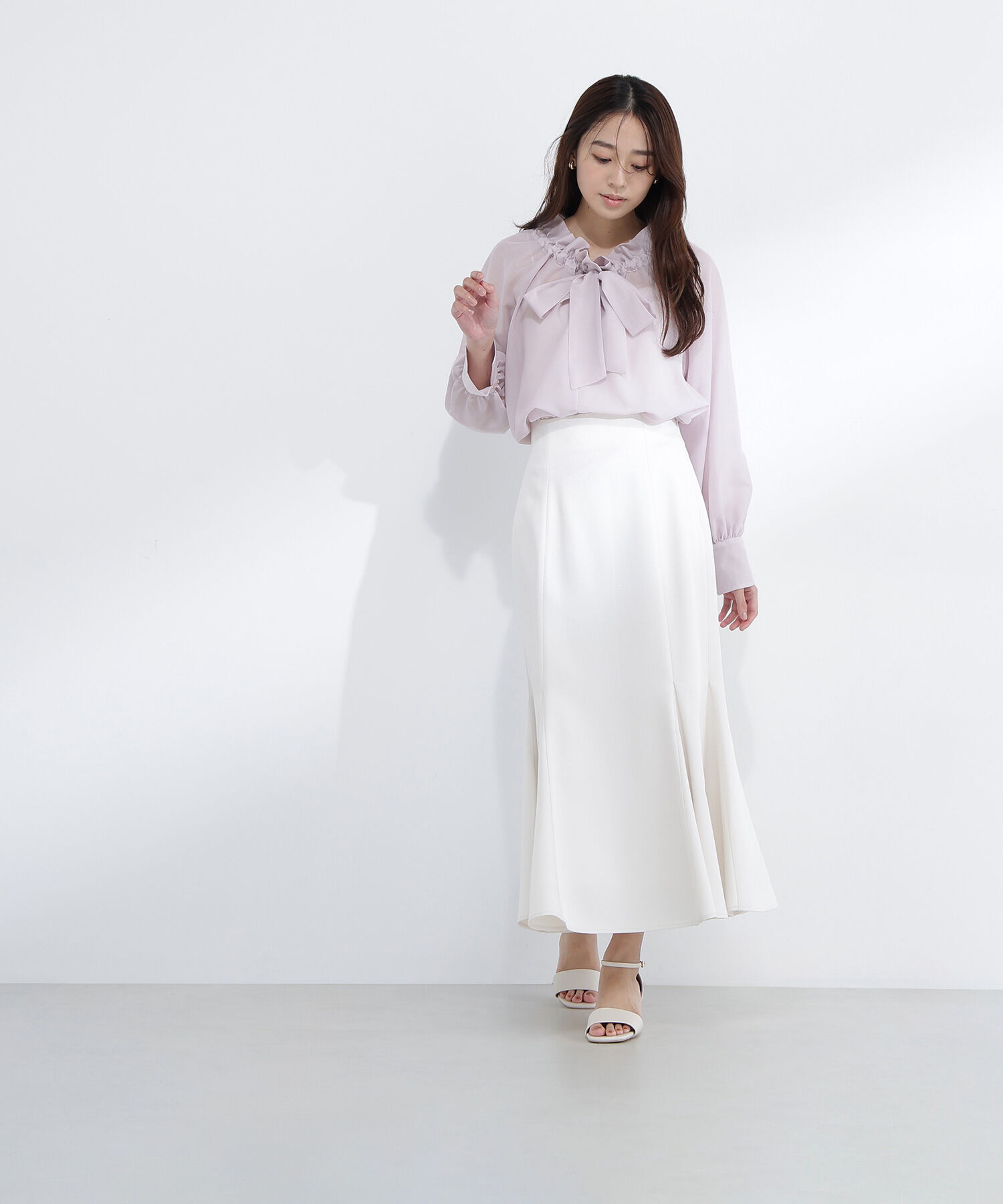  「2wayシアーボウタイブラウス」|シャツ・ブラウス|