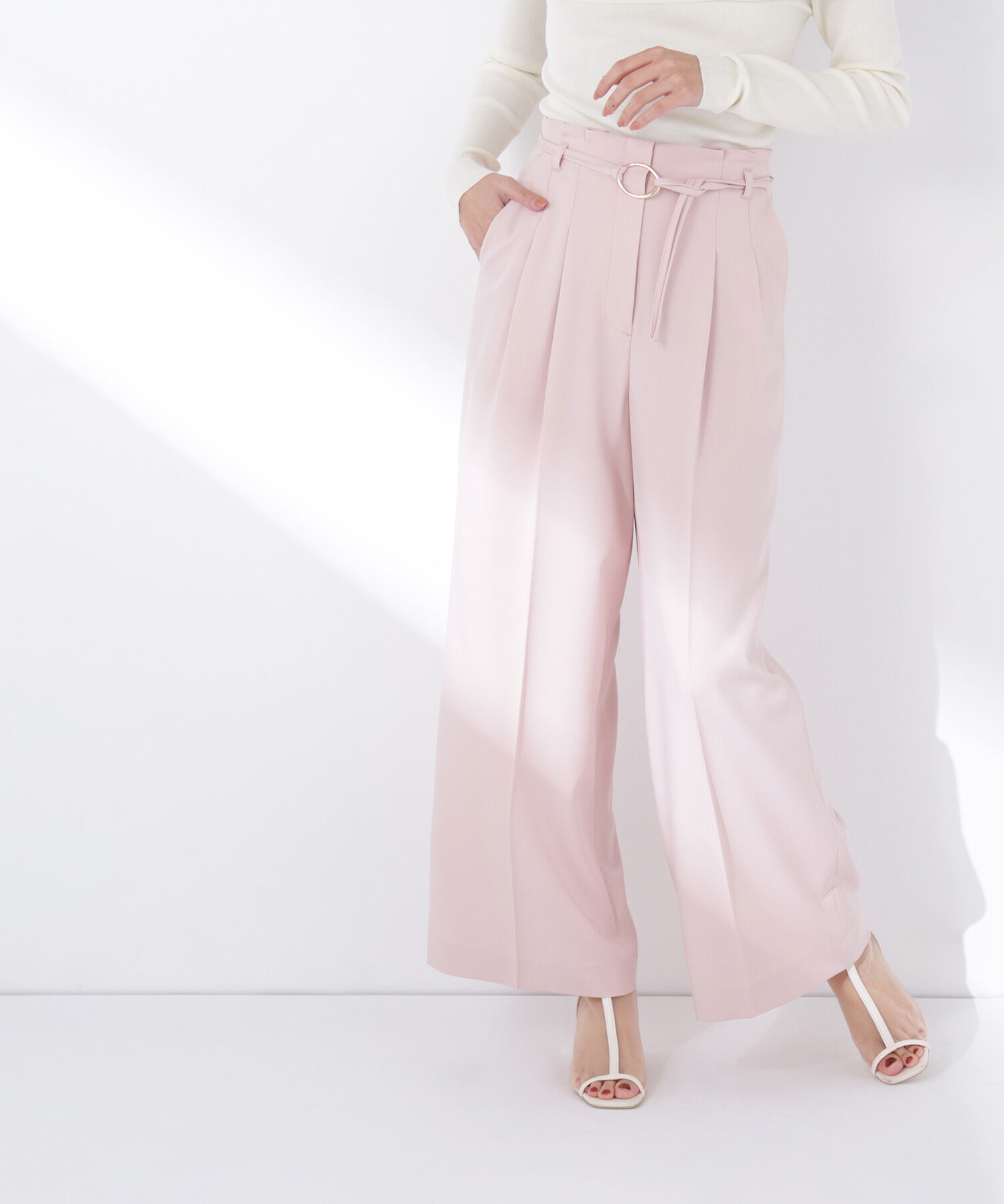  「ダブルベルトワイドパンツ」|その他|