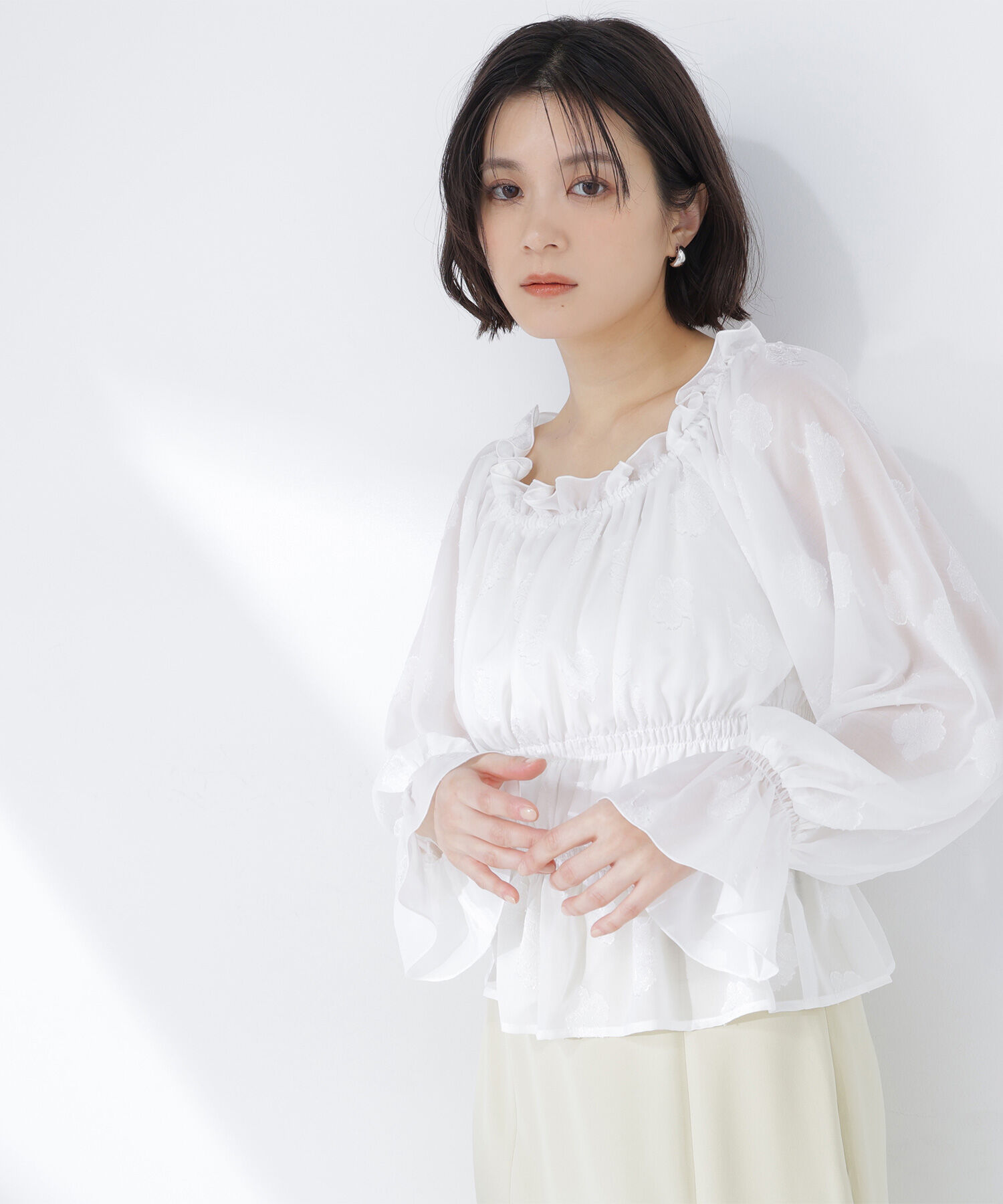  「フラワージャガードブラウス」|シャツ・ブラウス|