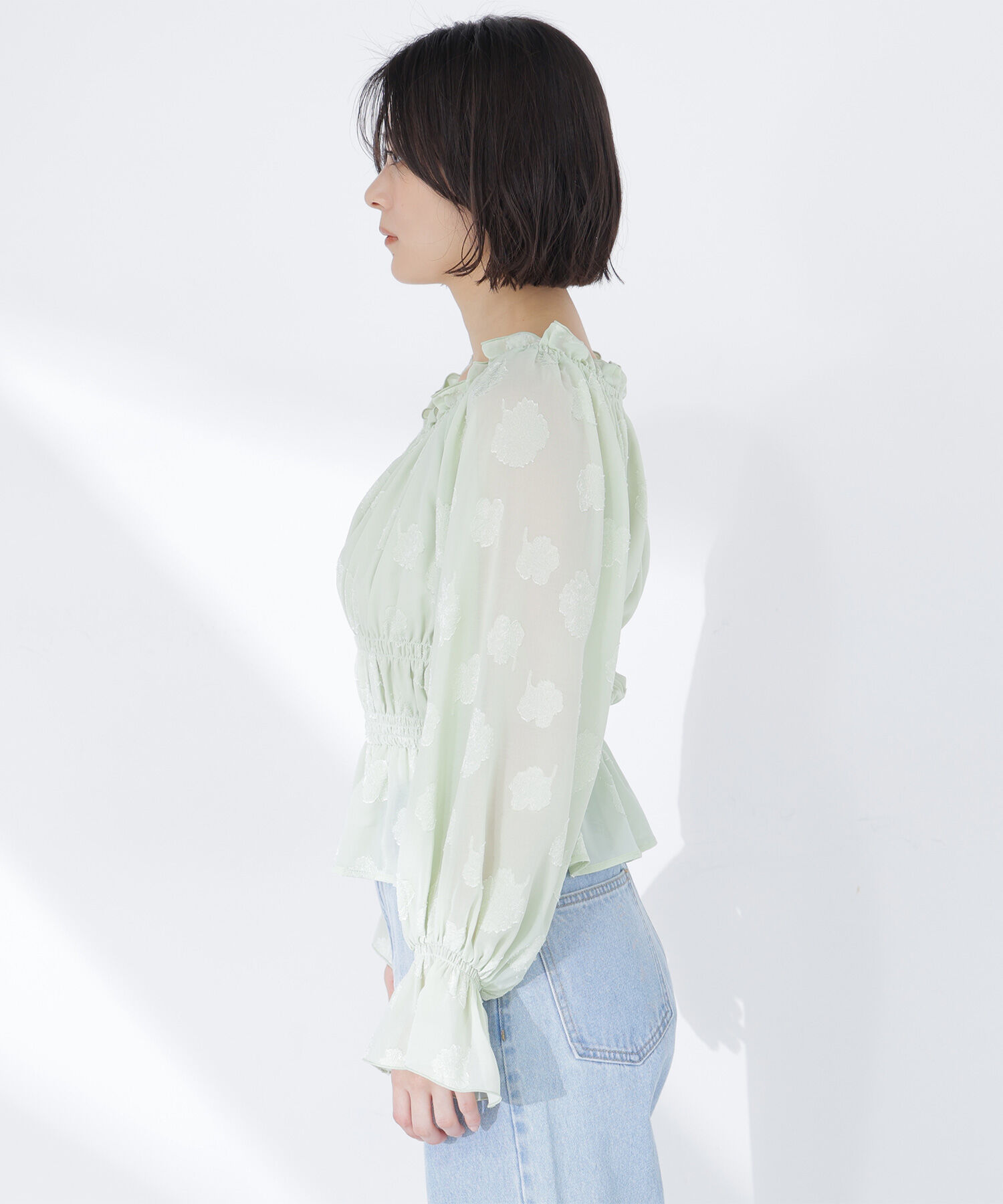  「フラワージャガードブラウス」|シャツ・ブラウス|