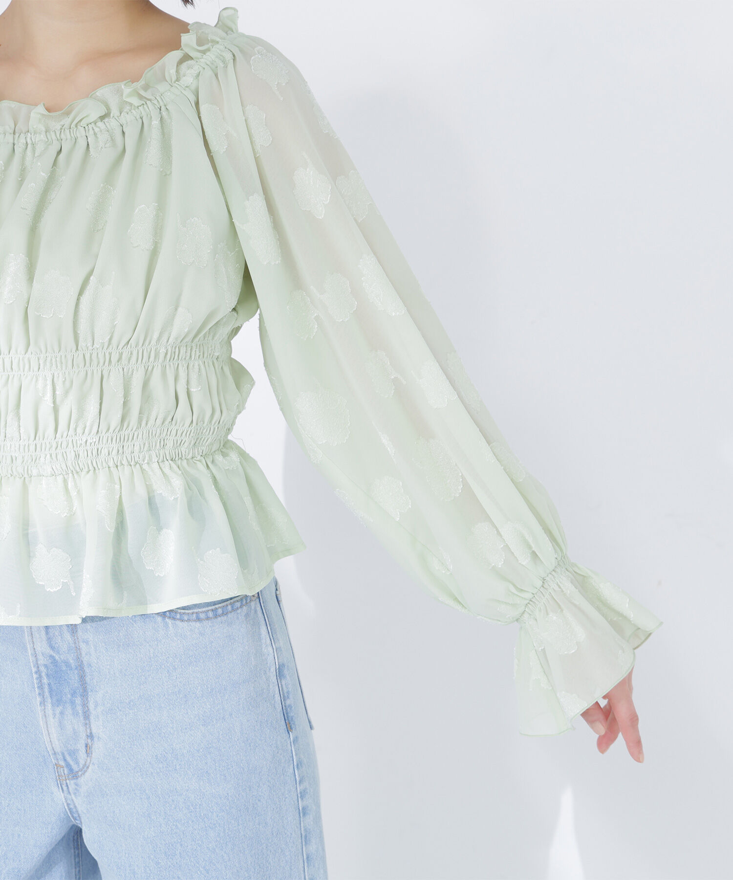  「フラワージャガードブラウス」|シャツ・ブラウス|