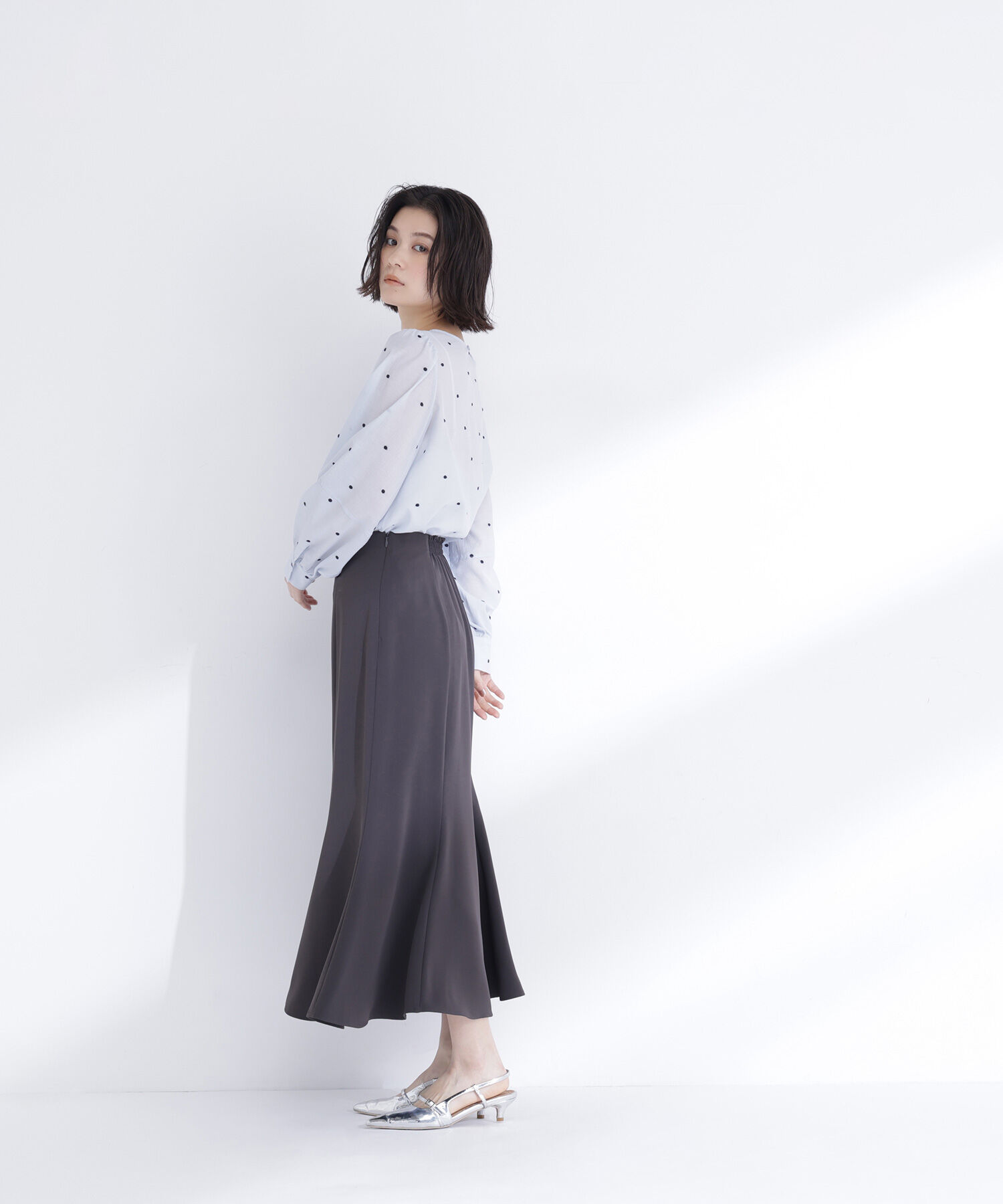  「パネル切替マーメイドスカート」|スカート|