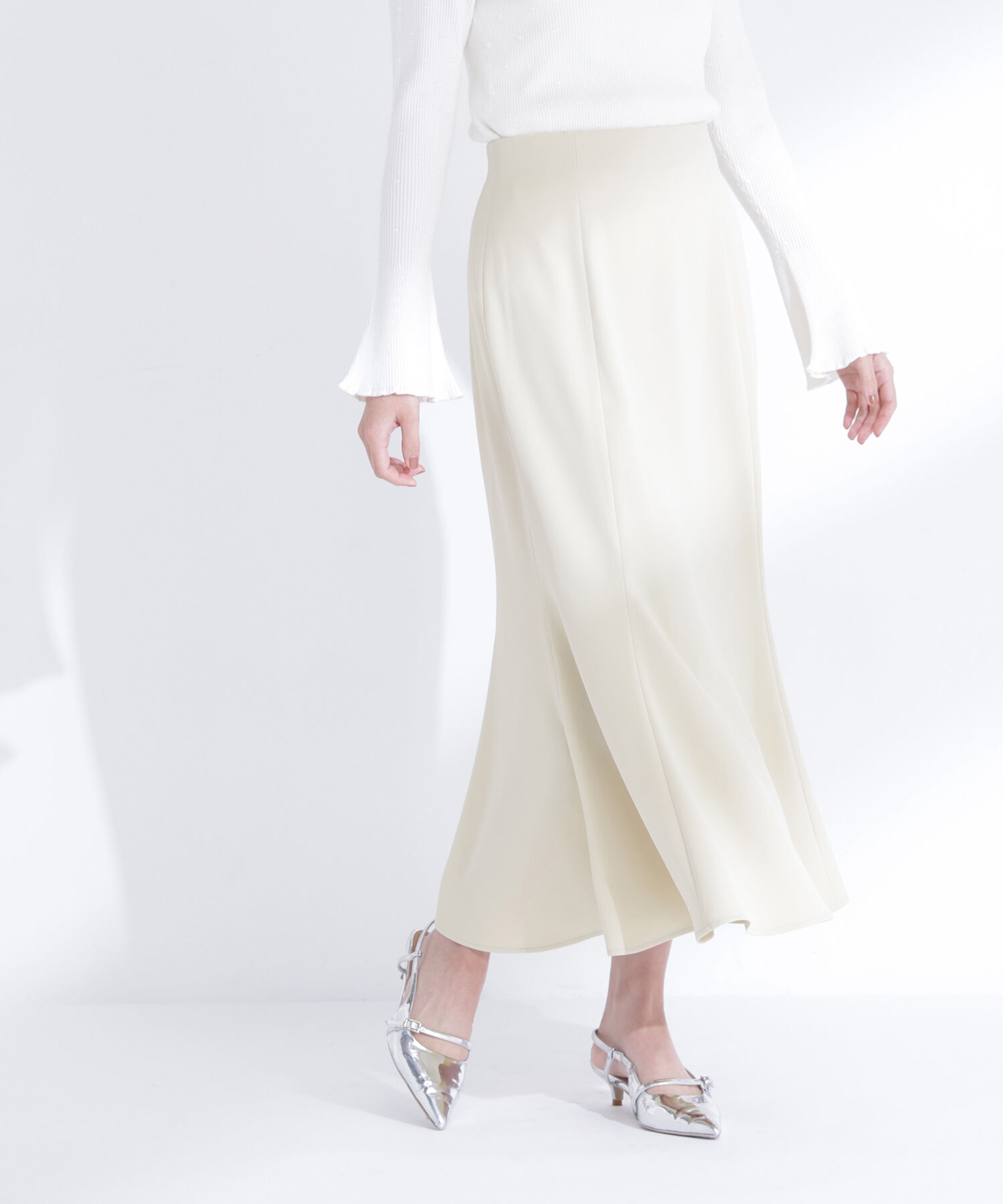  「パネル切替マーメイドスカート」|スカート|イエロー