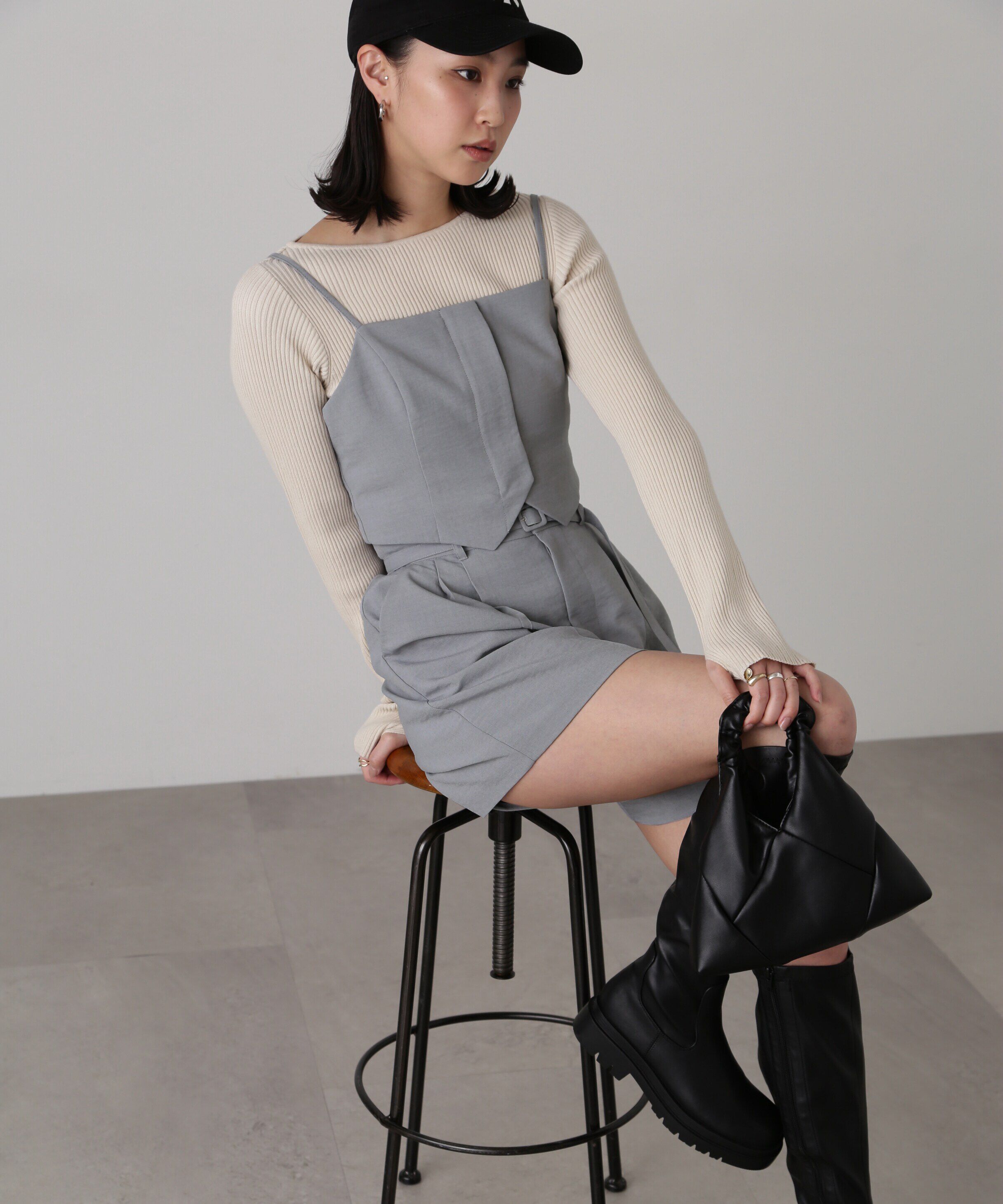  「気流染めフロントジップビスチェ」|シャツ・ブラウス|