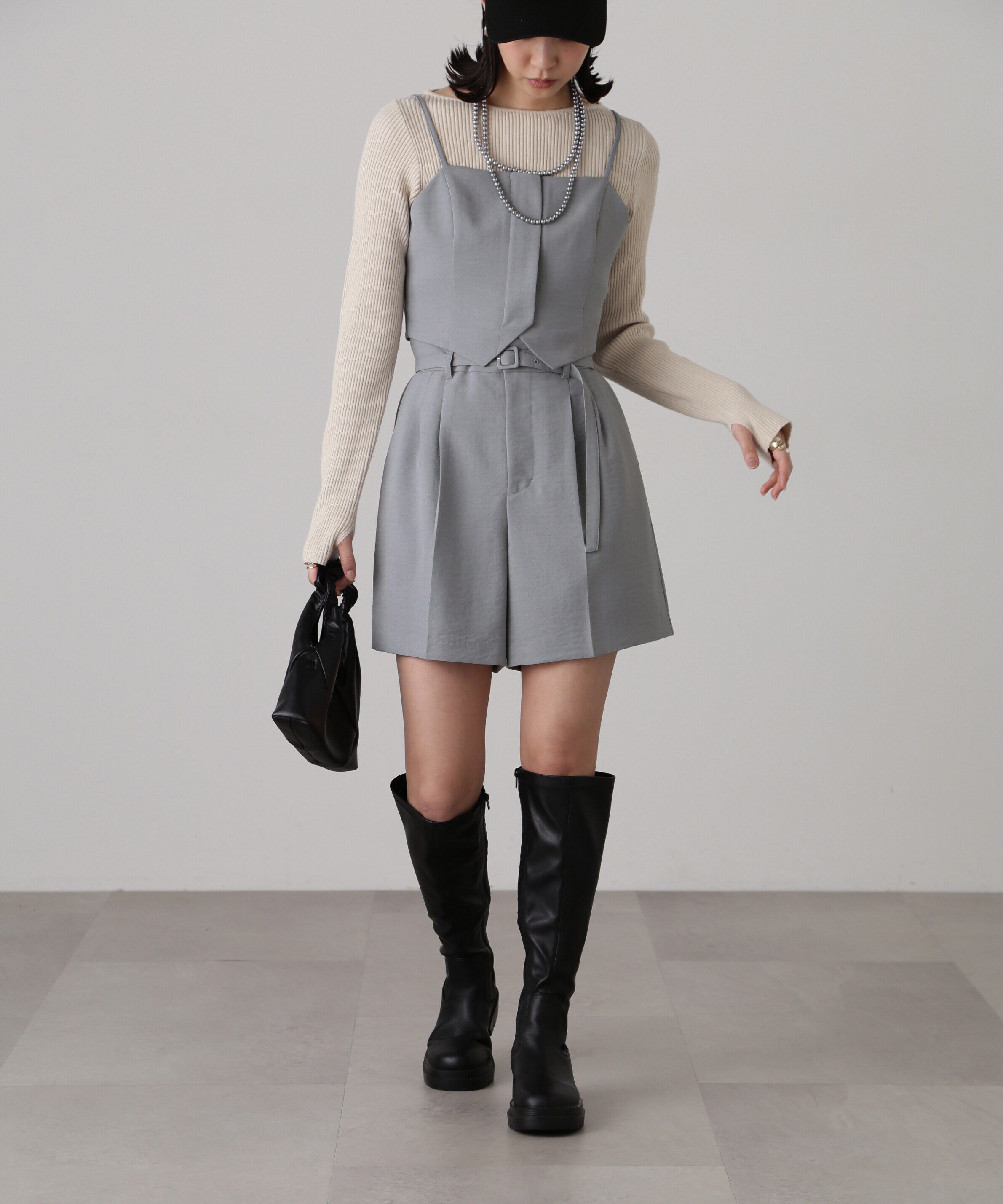  「気流染めフロントジップビスチェ」|シャツ・ブラウス|