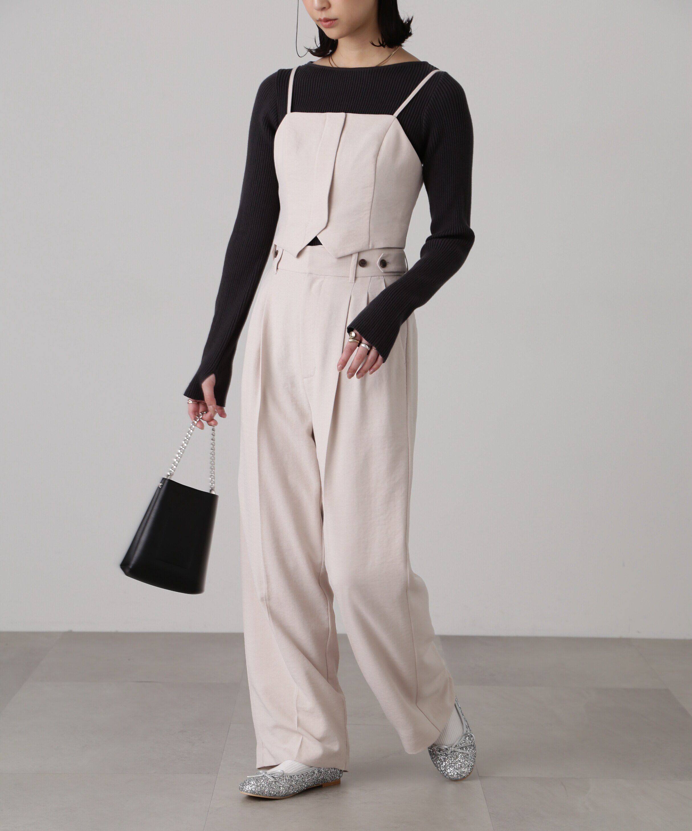  「気流染めフロントジップビスチェ」|シャツ・ブラウス|