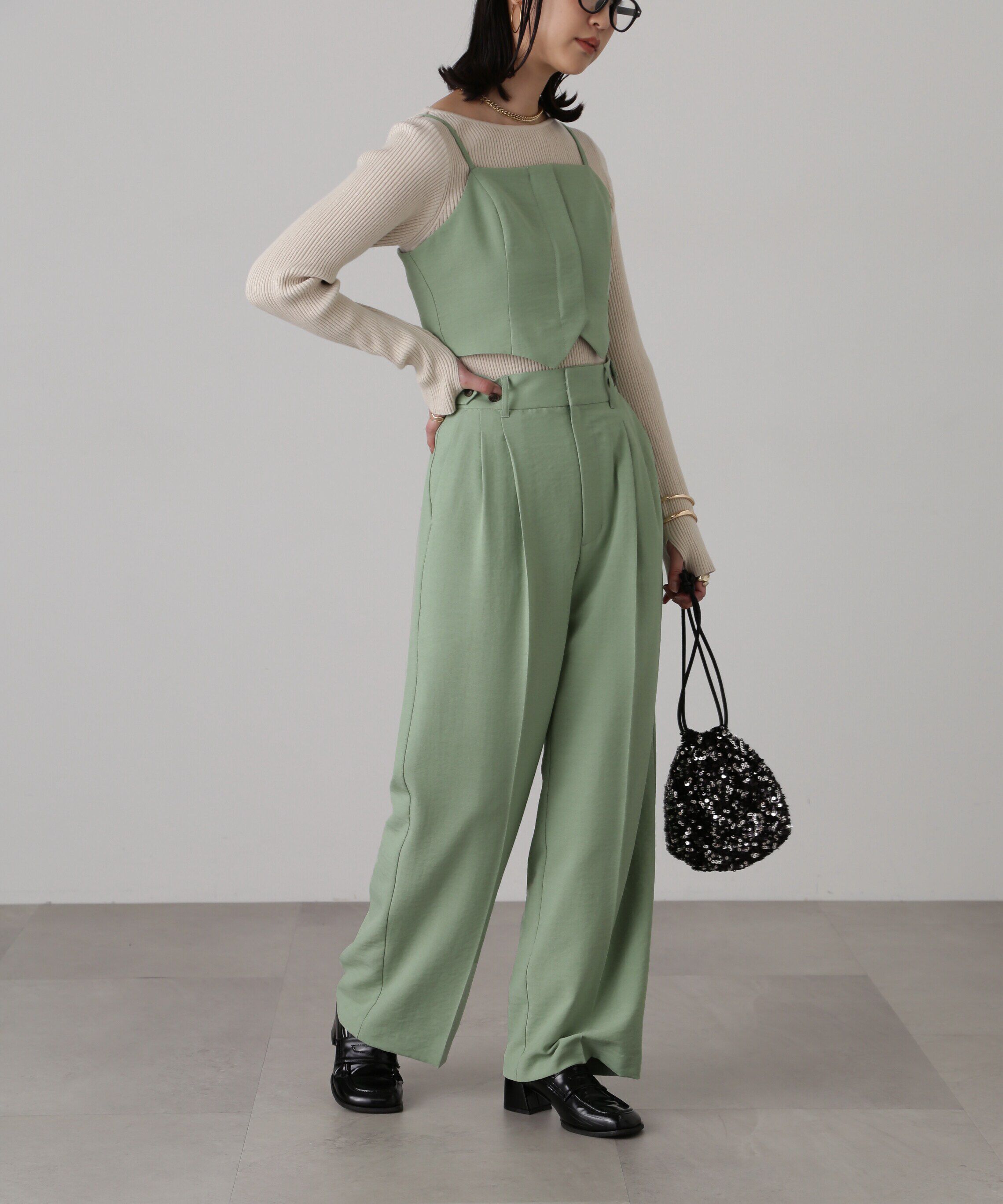  「気流染めフロントジップビスチェ」|シャツ・ブラウス|