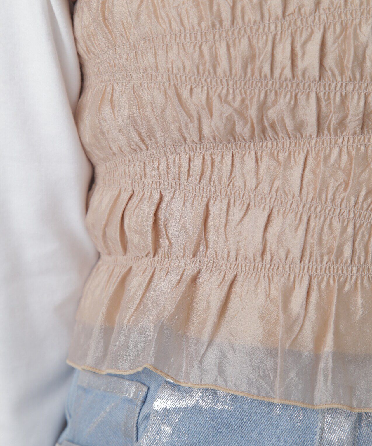  「ギャザーシャーリングビスチェ」|シャツ・ブラウス|