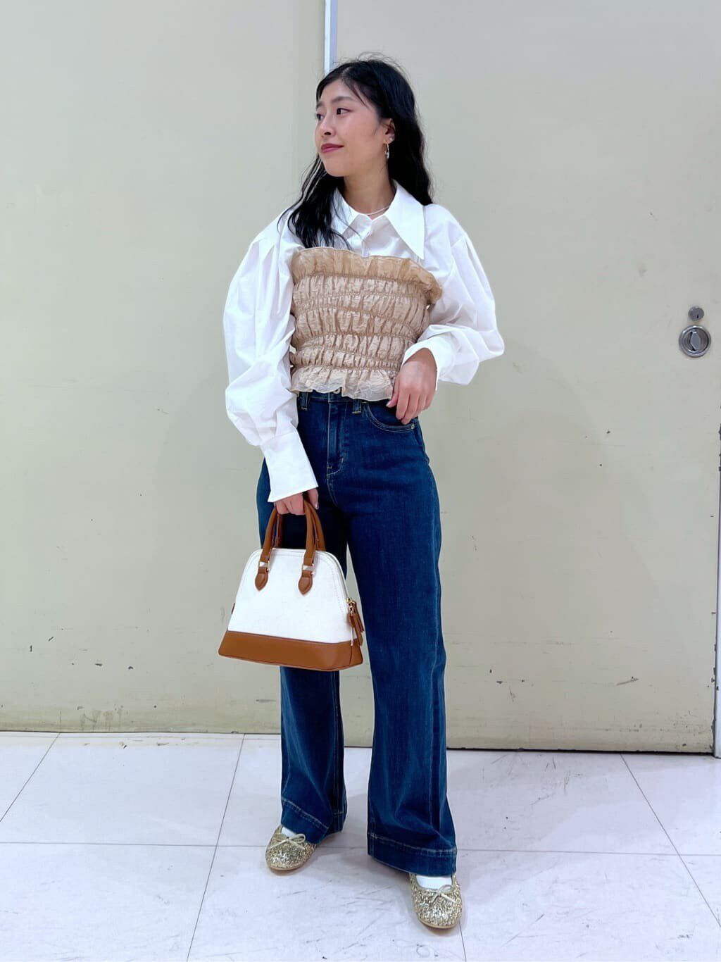  「ギャザーシャーリングビスチェ」|シャツ・ブラウス|