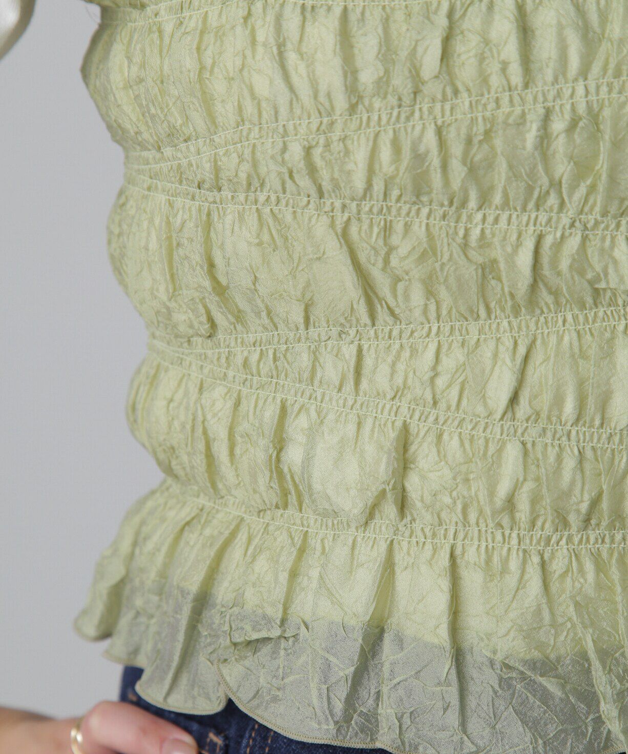  「ギャザーシャーリングビスチェ」|シャツ・ブラウス|