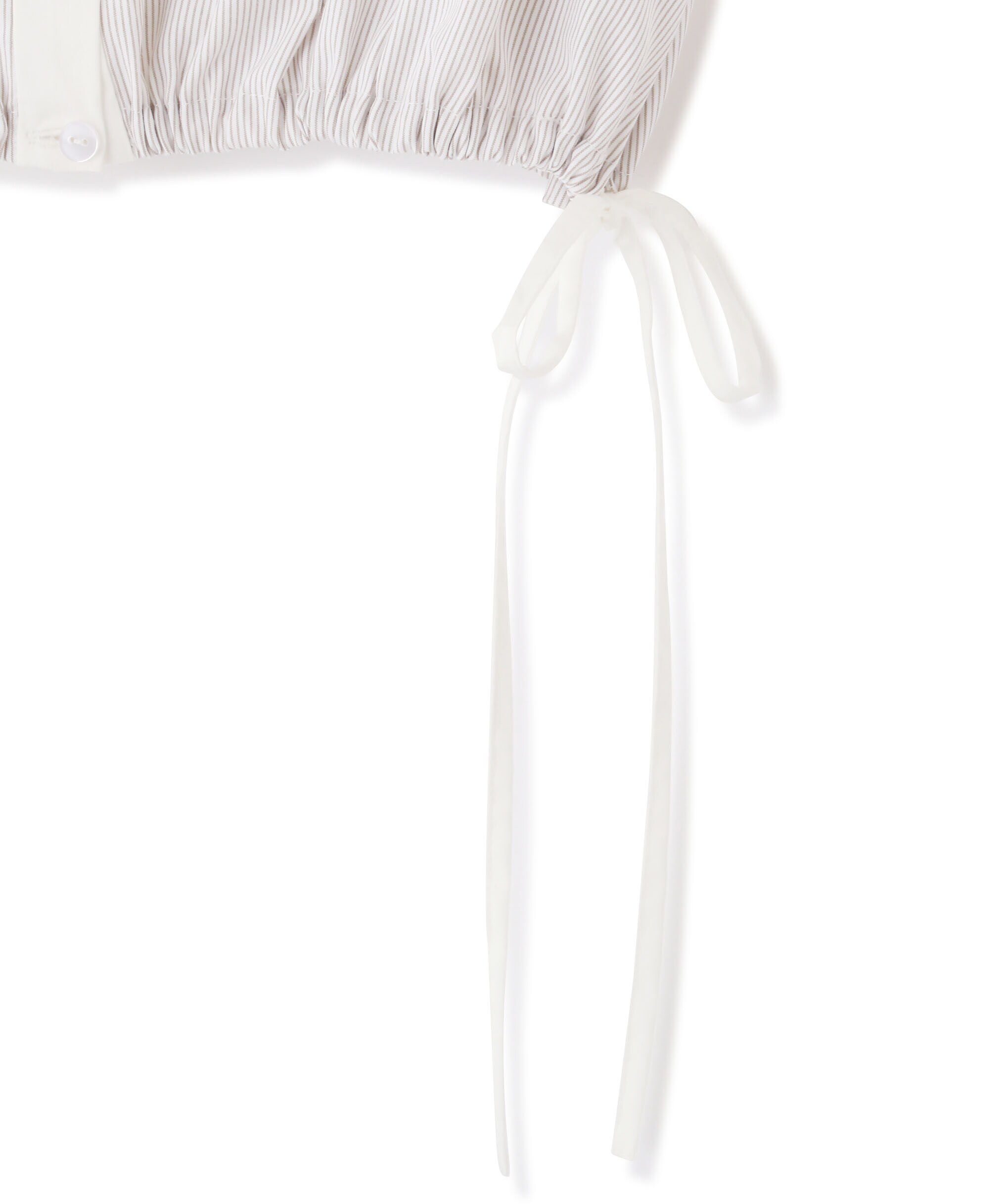  「ウエストリボンノースリーブシャツ」|シャツ・ブラウス|