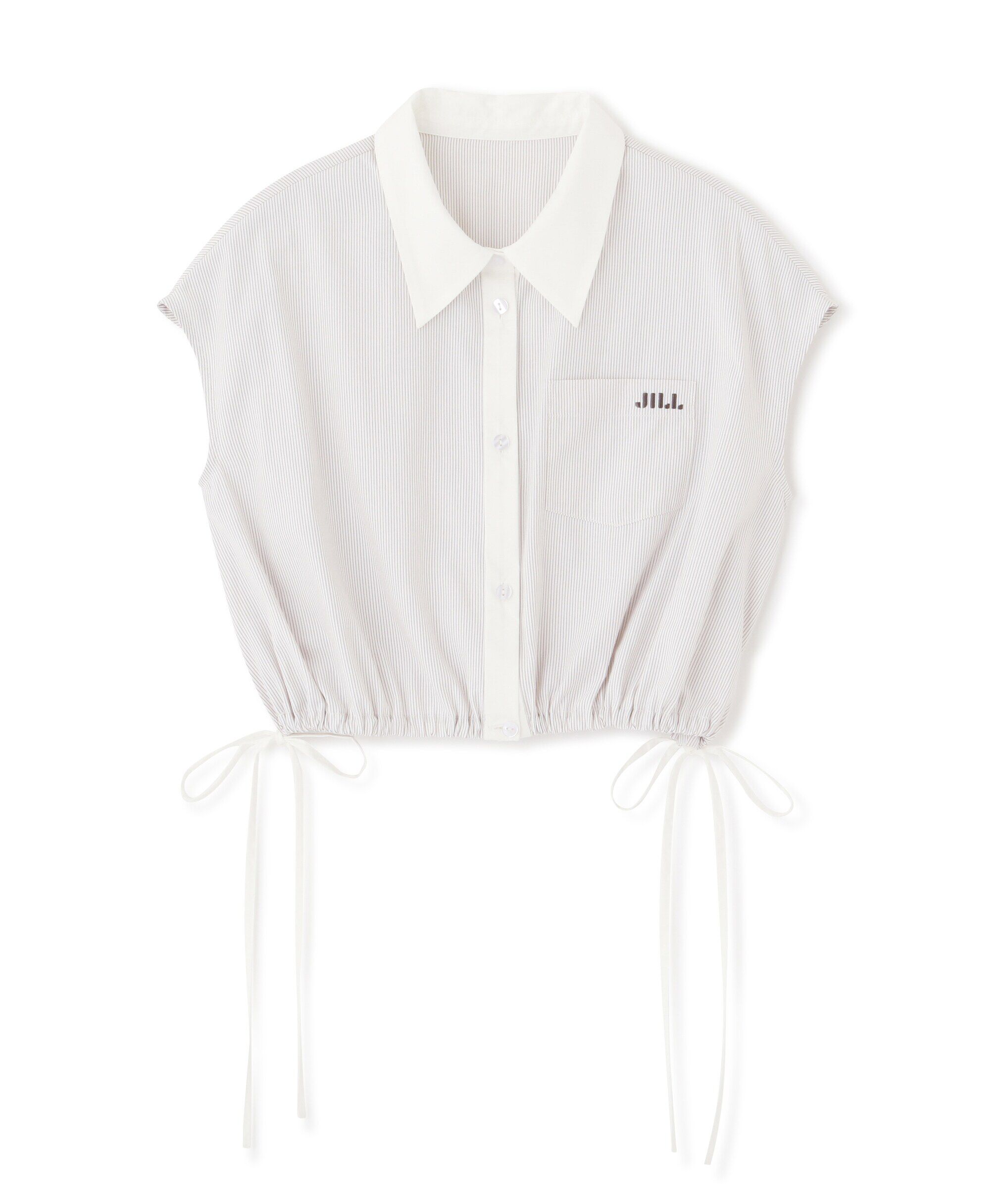  「ウエストリボンノースリーブシャツ」|シャツ・ブラウス|