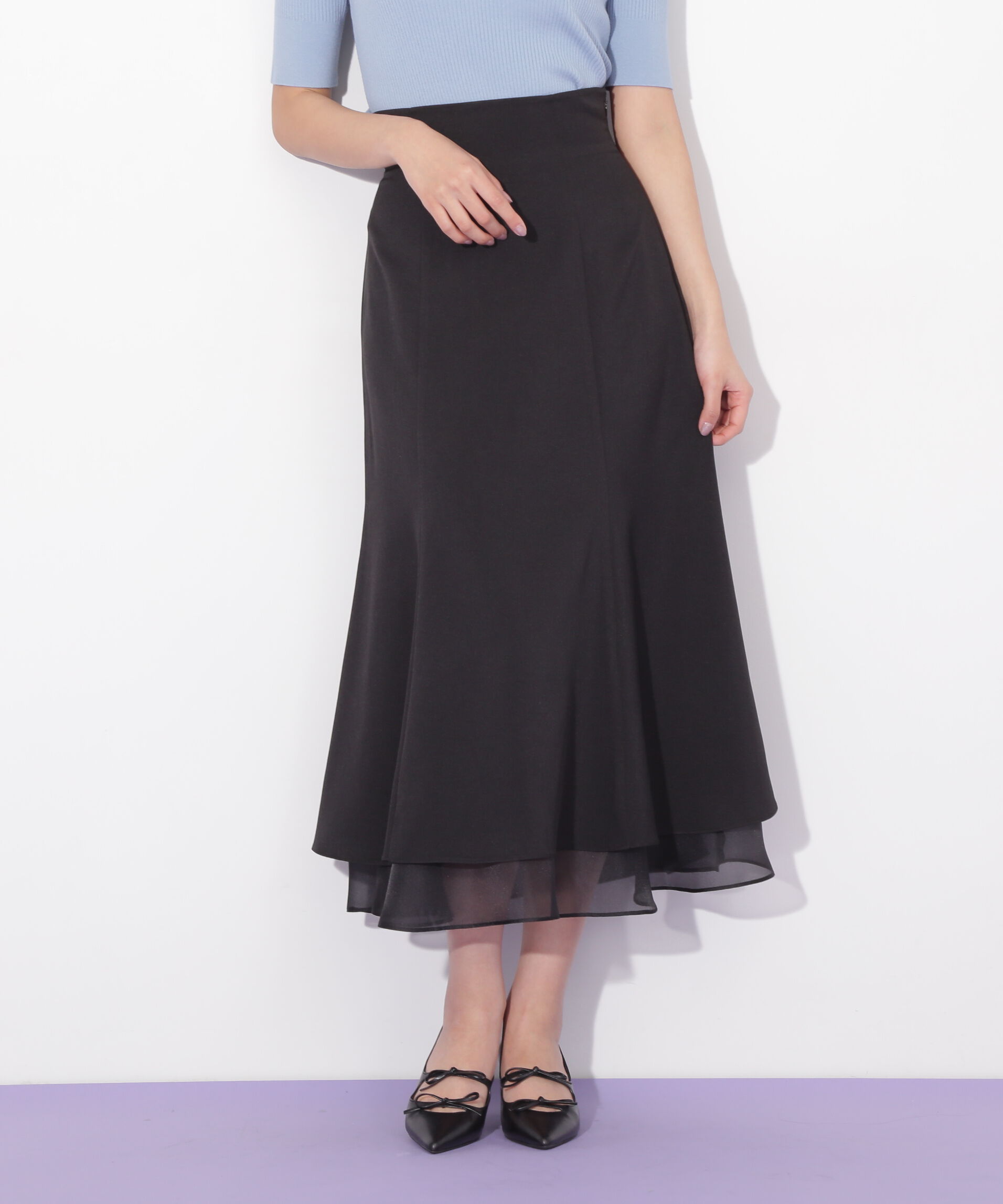  「ヘムシアーマーメイドスカート」|スカート|ブラック