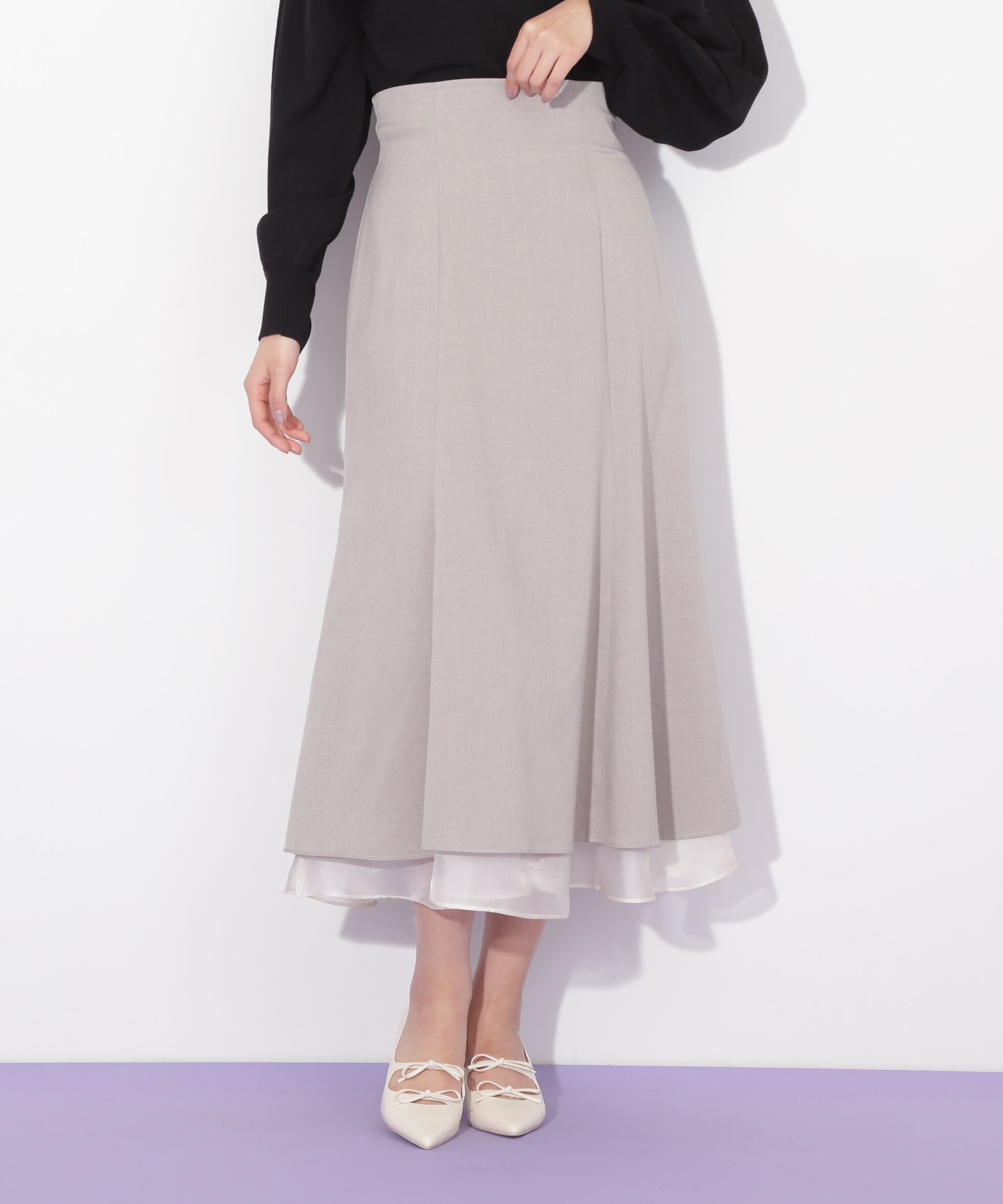  「ヘムシアーマーメイドスカート」|スカート|グレージュ