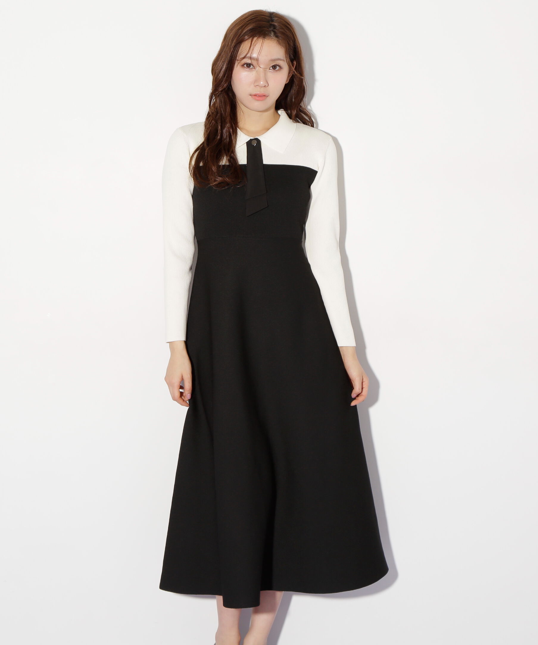  「2wayタイ付ソウバリフレアワンピース」|ワンピース|