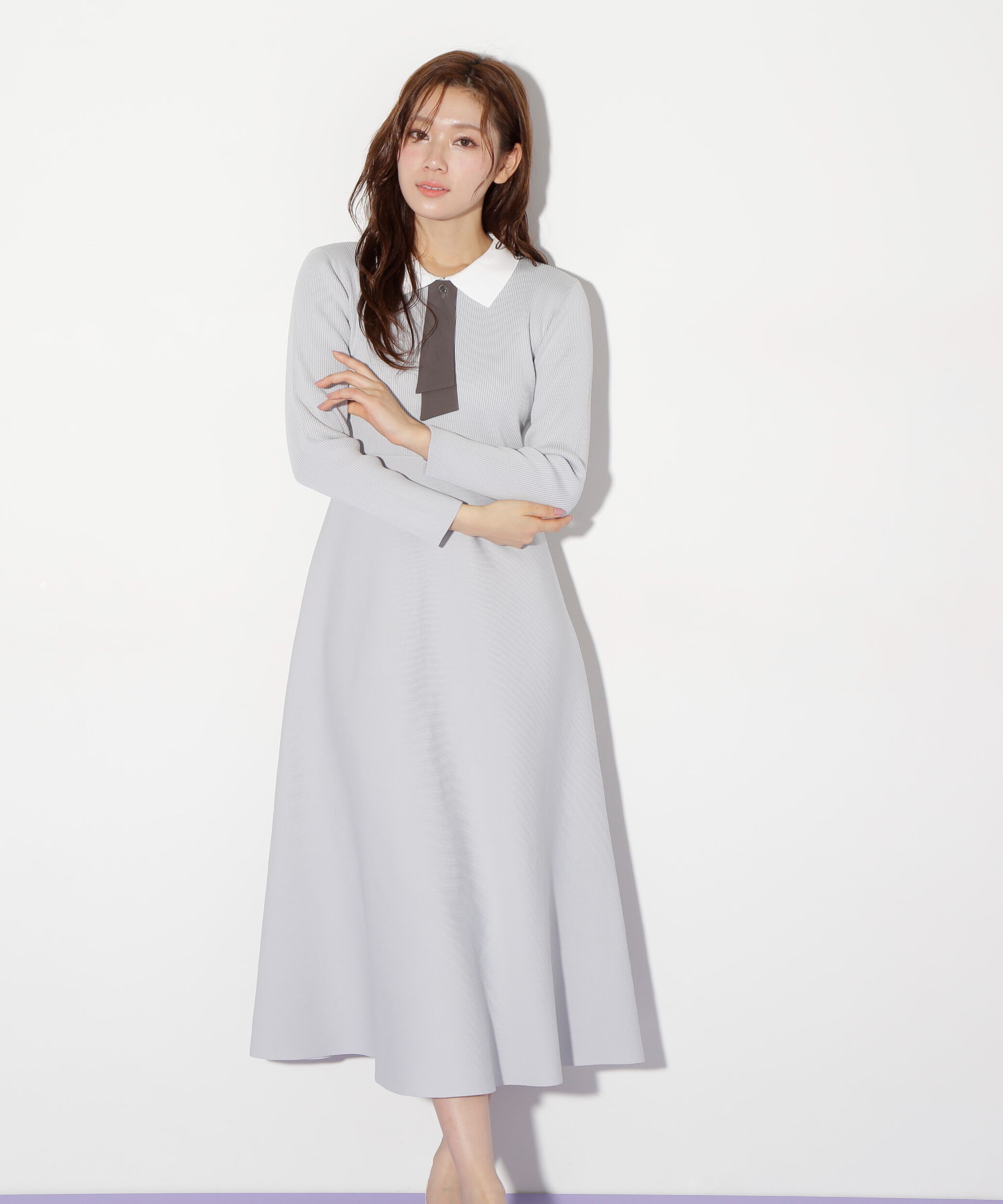  「2wayタイ付ソウバリフレアワンピース」|ワンピース|