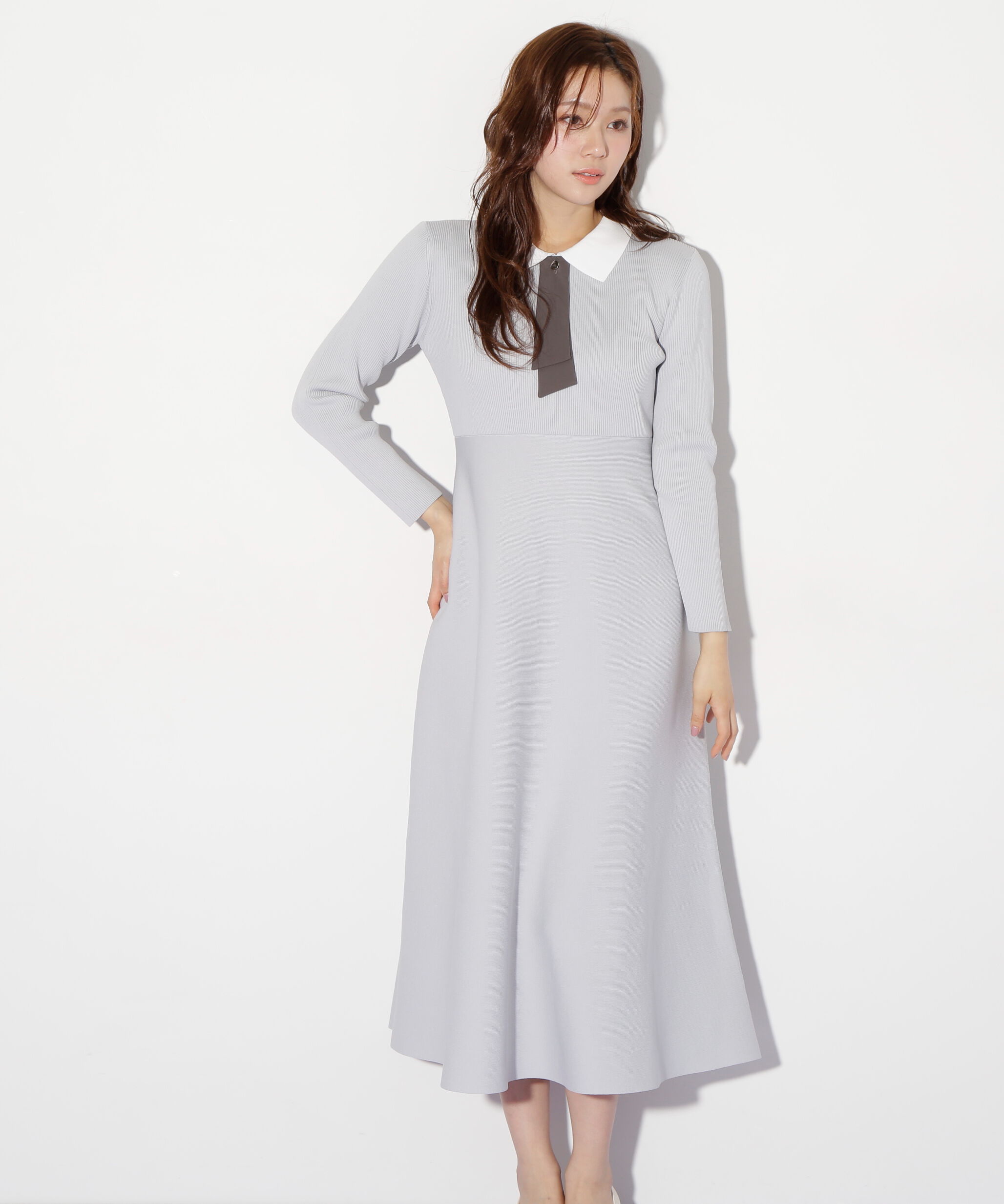  「2wayタイ付ソウバリフレアワンピース」|ワンピース|