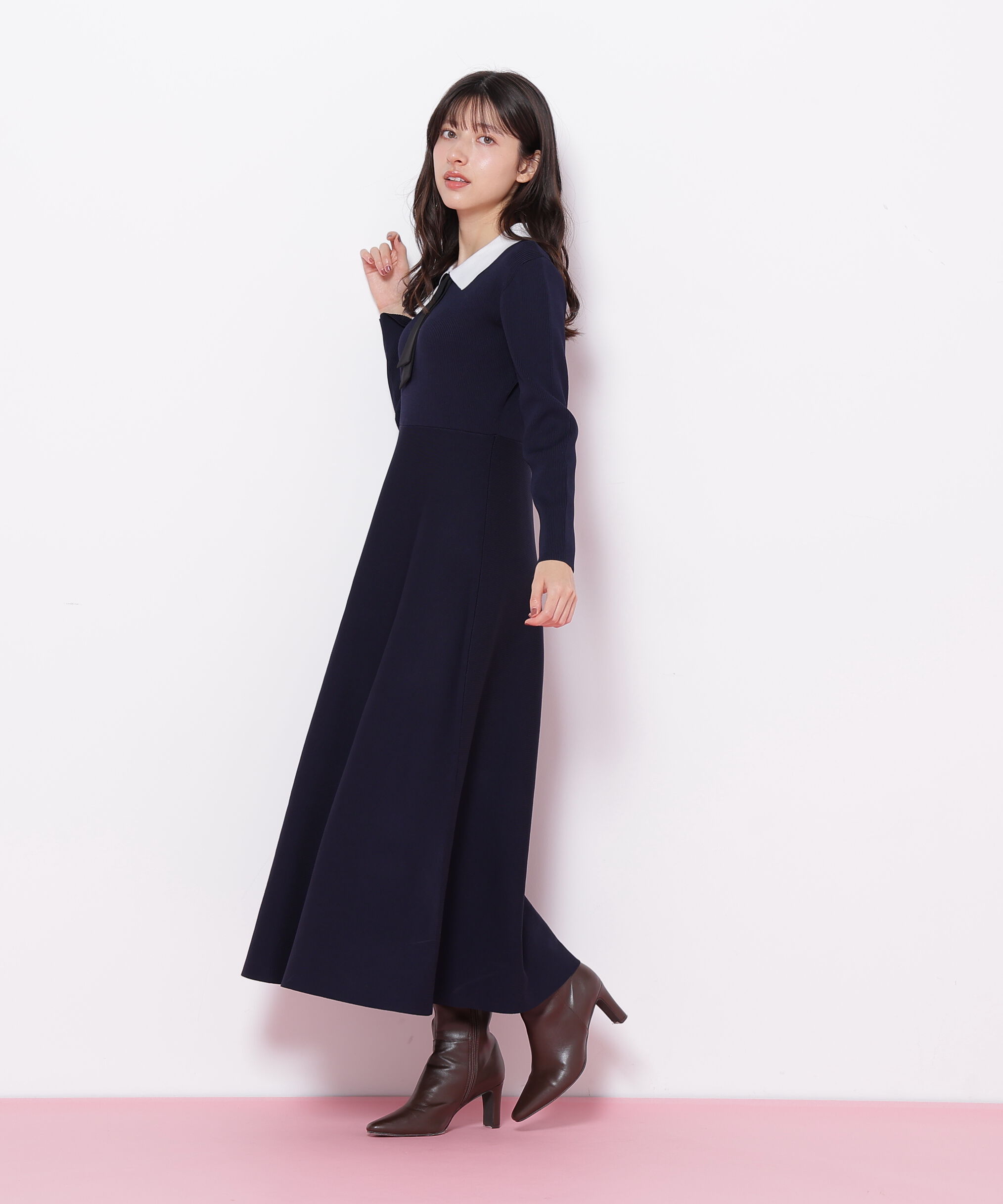  「2wayタイ付ソウバリフレアワンピース」|ワンピース|