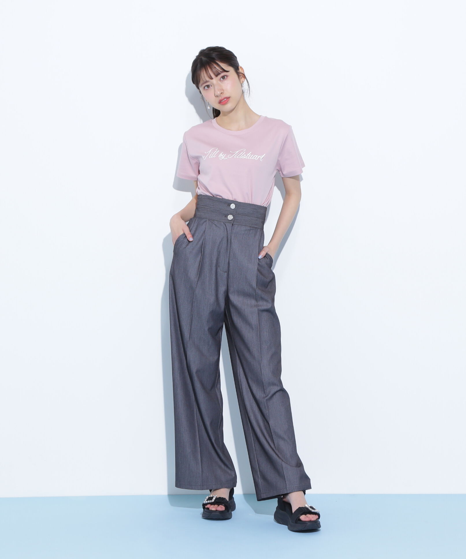  「ダブルウエストワイドパンツ」|その他|