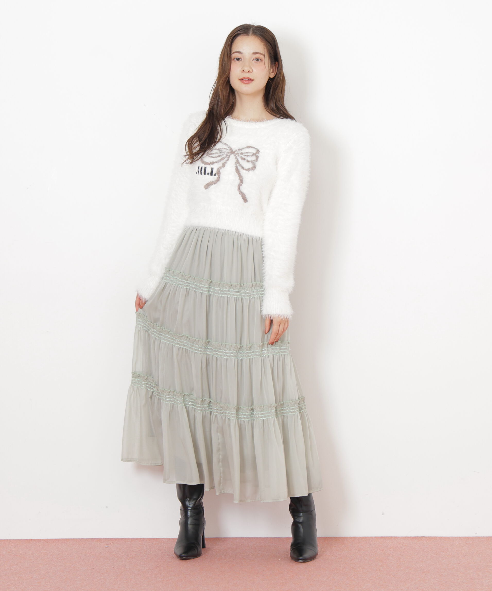  「シャイニーティアードスカート」|スカート|